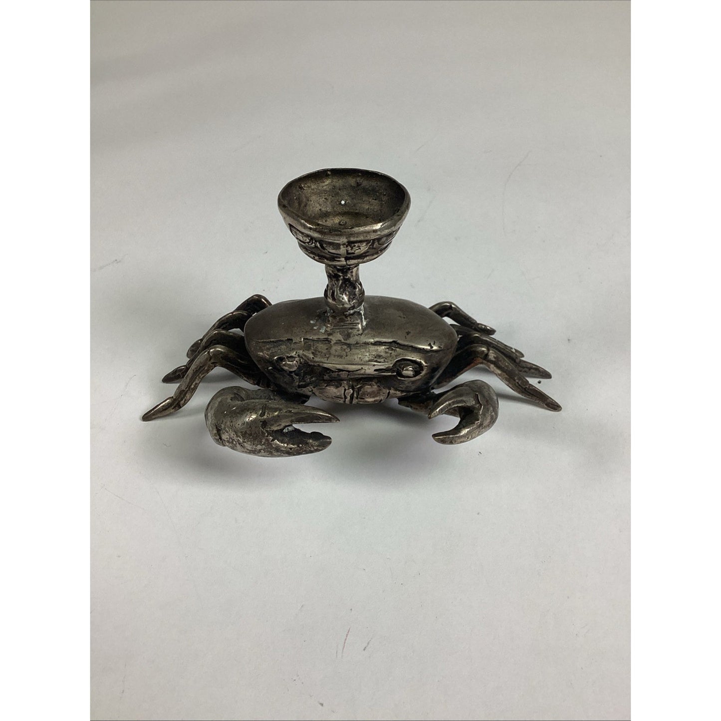 Set Of 3 Arthur Court Crab Aluminum Taper Candle Holders