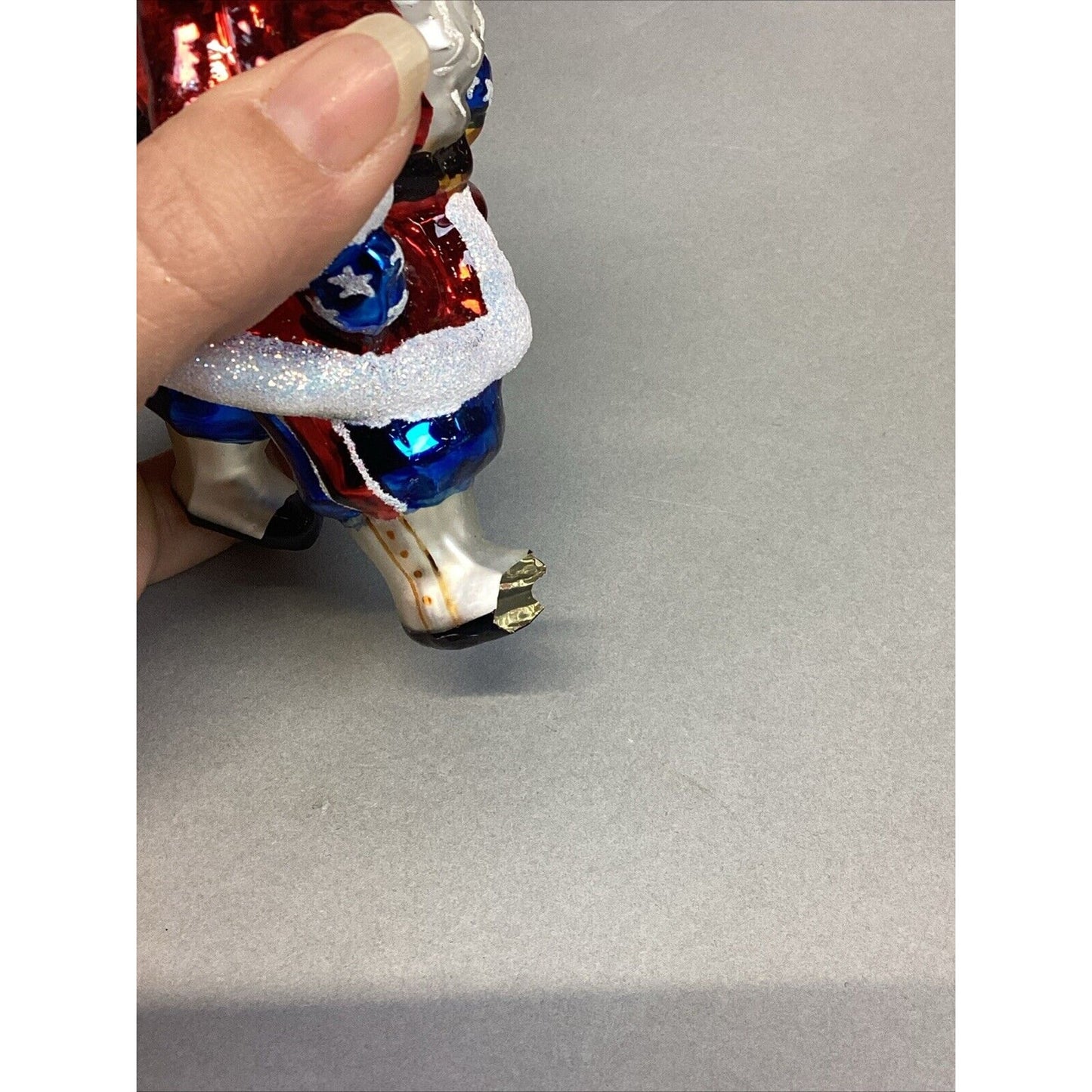 Radko Santa Patriot Parade Christmas Ornament - Damaged on 1 Foot