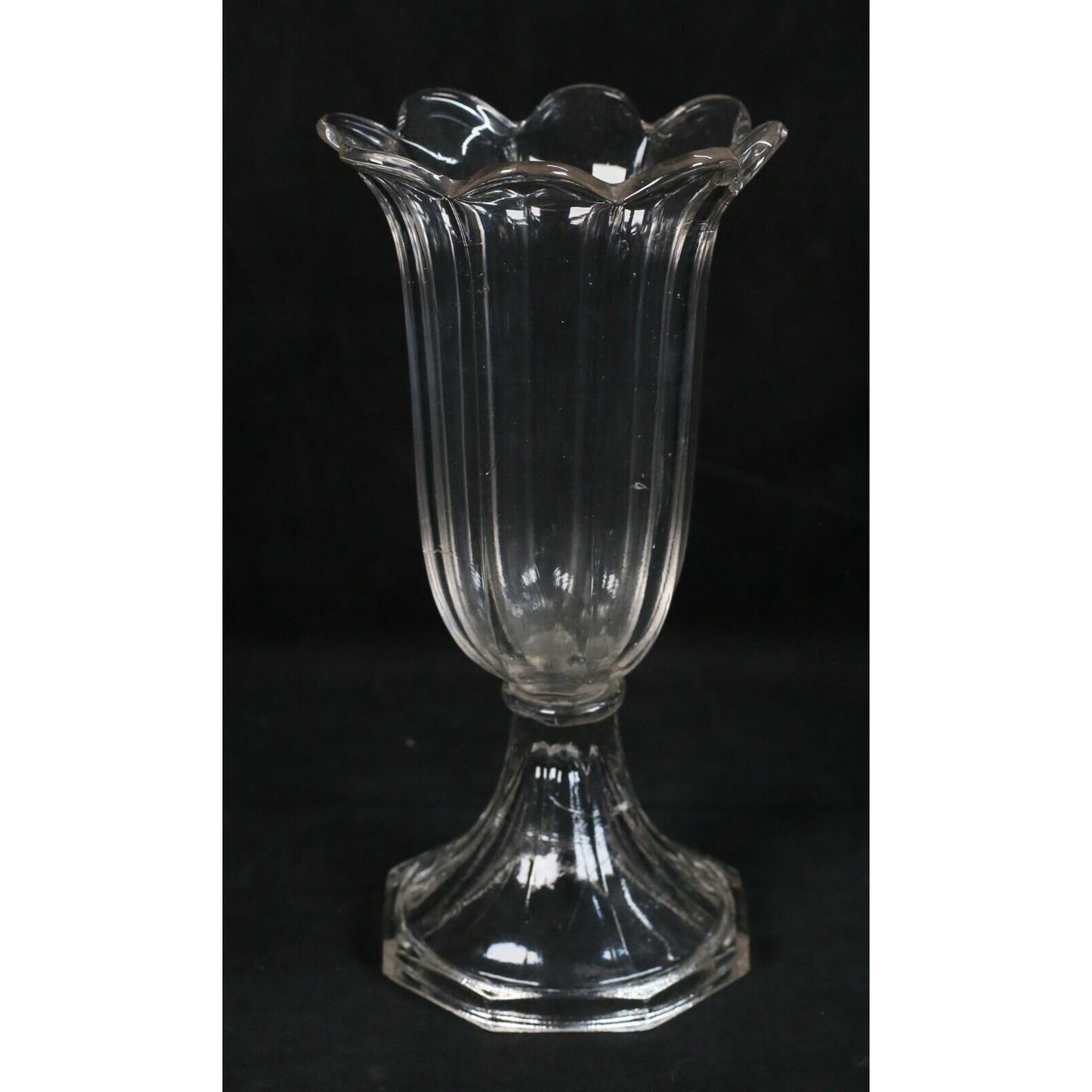 3 Pieces Pressed Glass