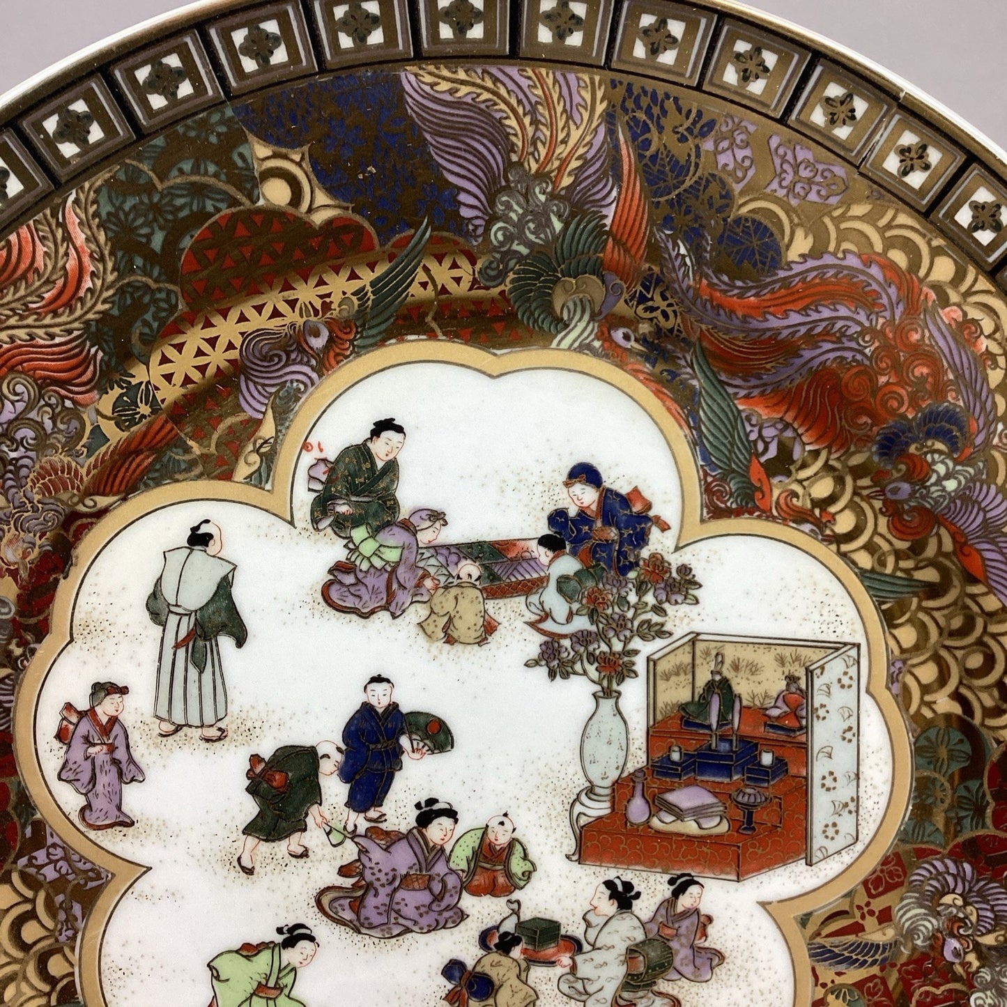 Antique Chinese Hand Painted Famille Plate - 10”