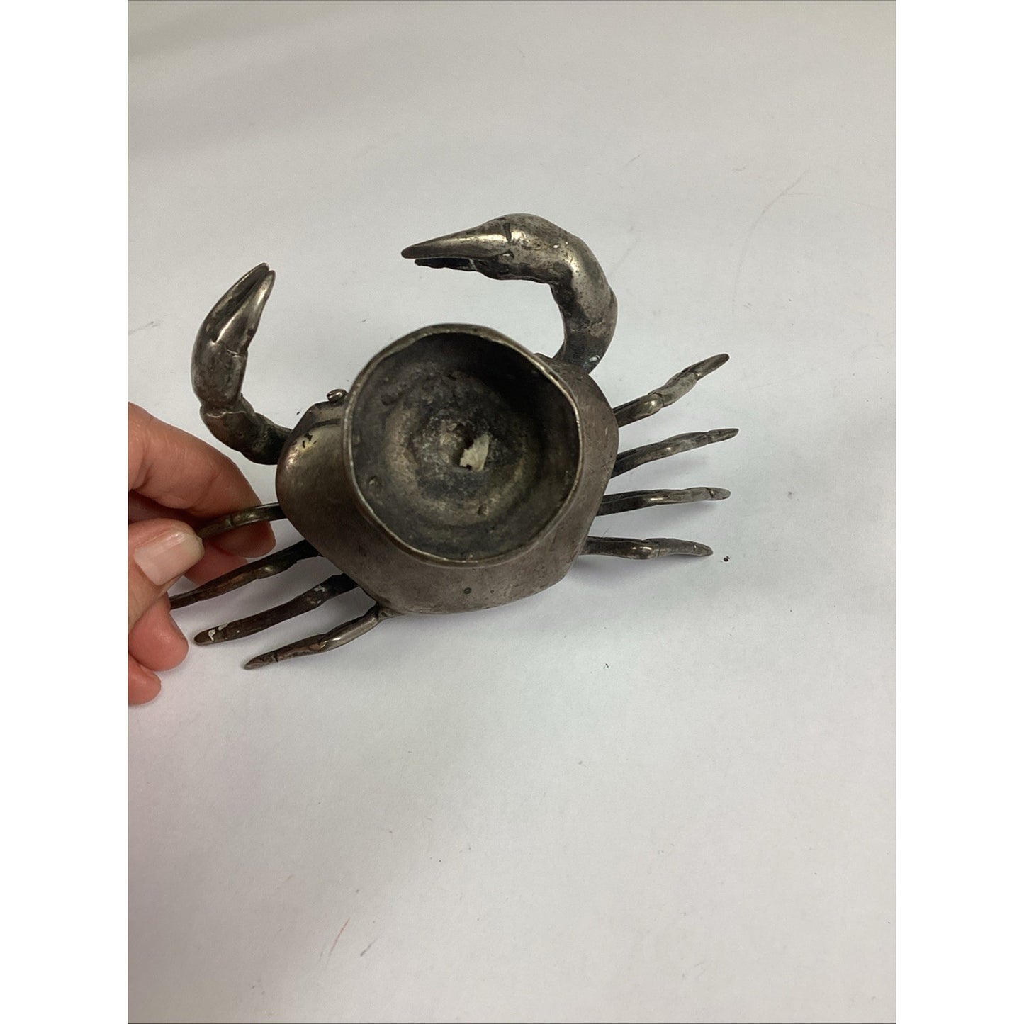 Set Of 3 Arthur Court Crab Aluminum Taper Candle Holders