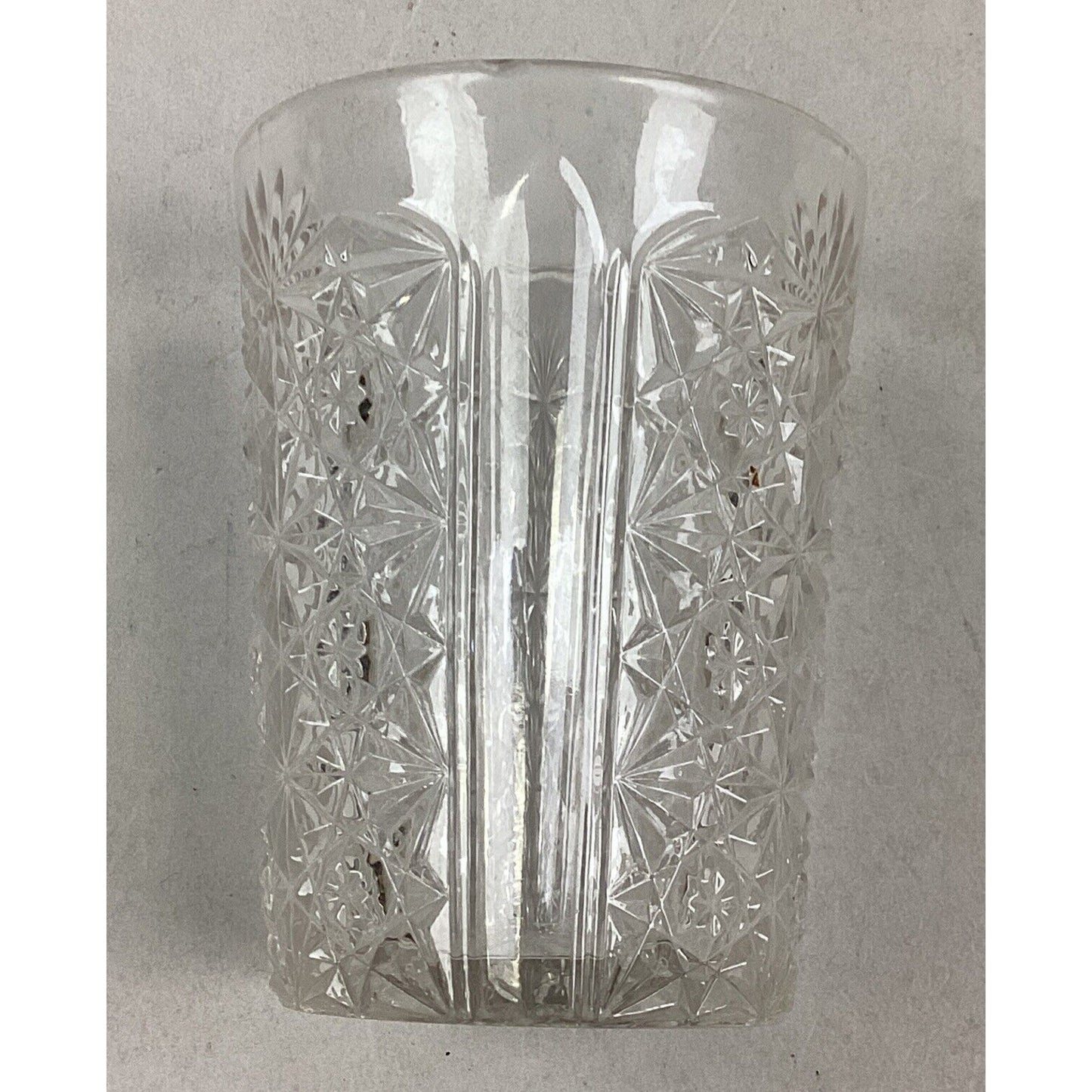3 Vintage Decorative Glass Tumblers - Etched Glass, Daisy/Buttons & Floral Glass
