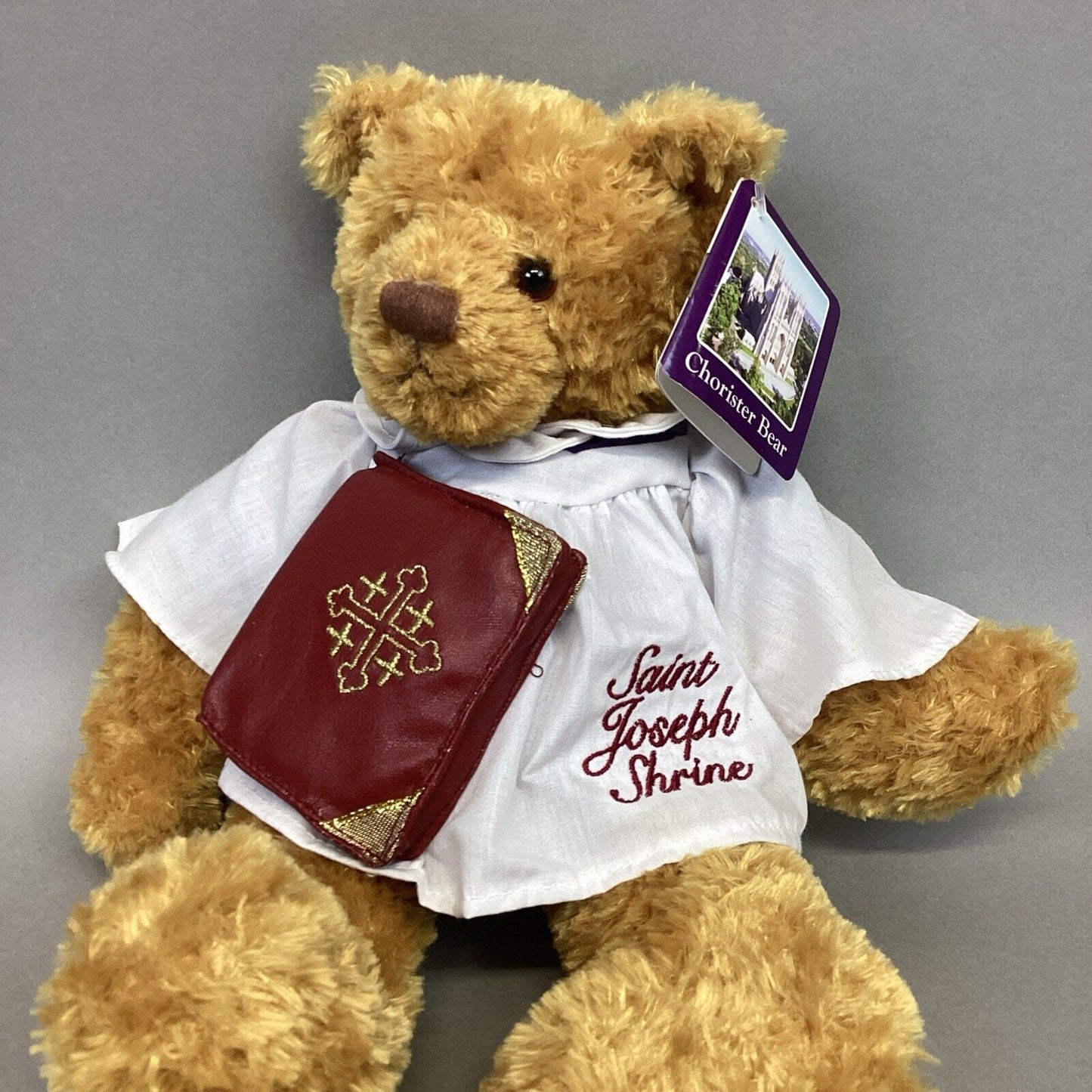 Rare Vintage GUND 14" CHORISTER Golden Teddy Bear W/ Hymnal & Tags - #45881