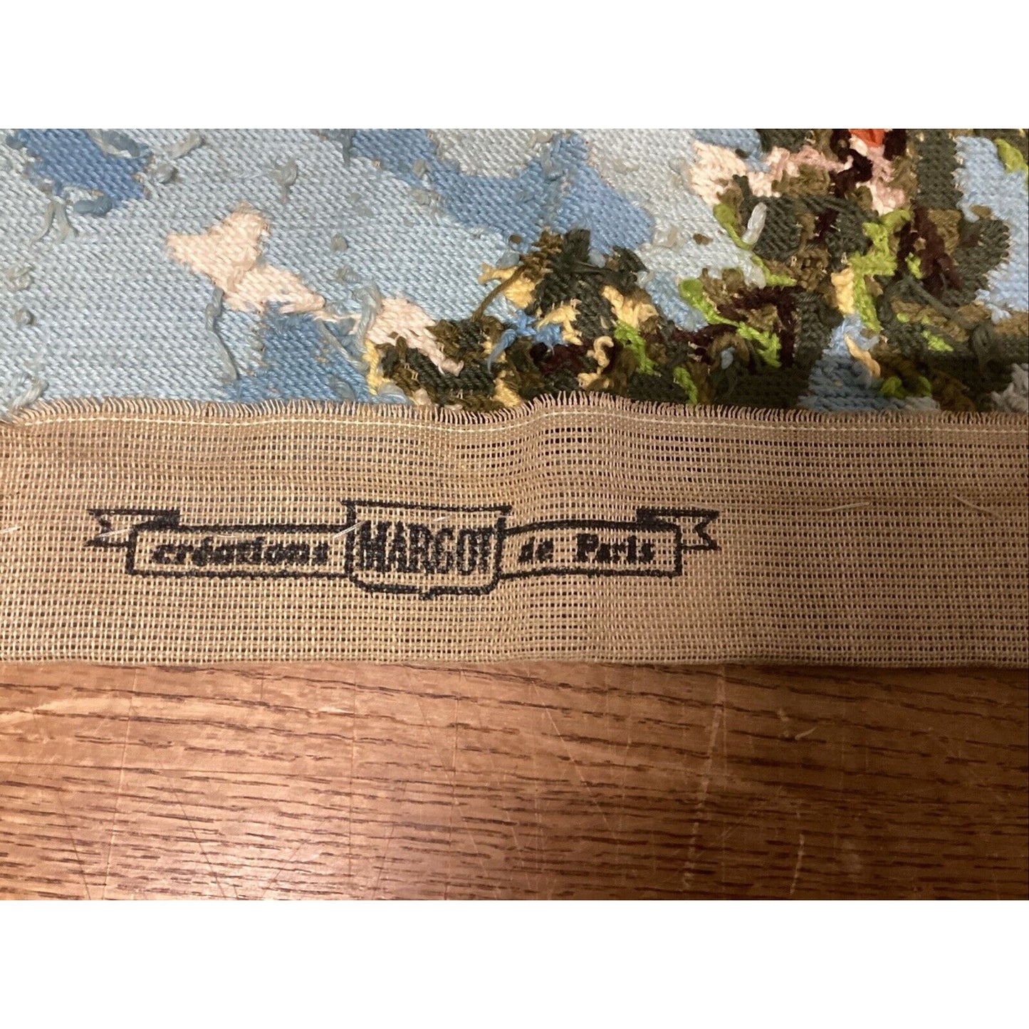 Handmade Cross Stitch Country Lake Scene - 24x19.5”