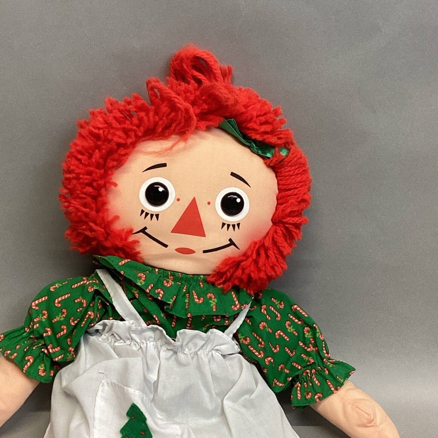 Lot Of 2 Vintage 1988 Playskool 18”Raggedy Ann Candy Cane Christmas Edition Doll