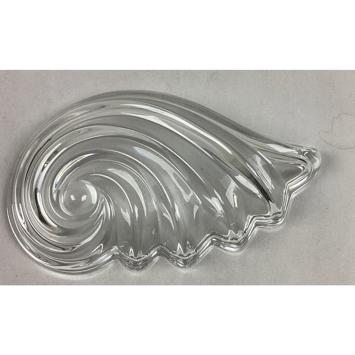Set Of 2 Mikasa Crystal Shell Candy Dish Trinket Dish - 7.5”