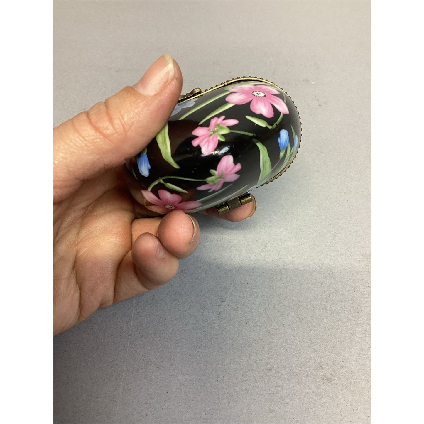 Vintage Floral Heart  Heart Trinket Box