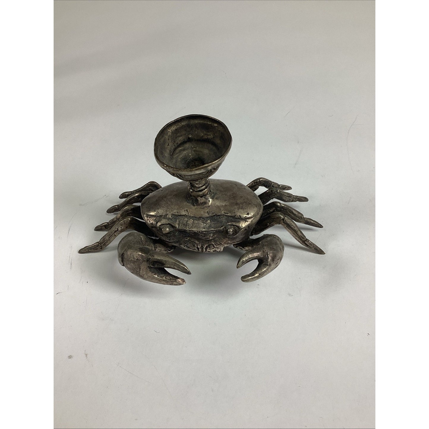 Set Of 3 Arthur Court Crab Aluminum Taper Candle Holders