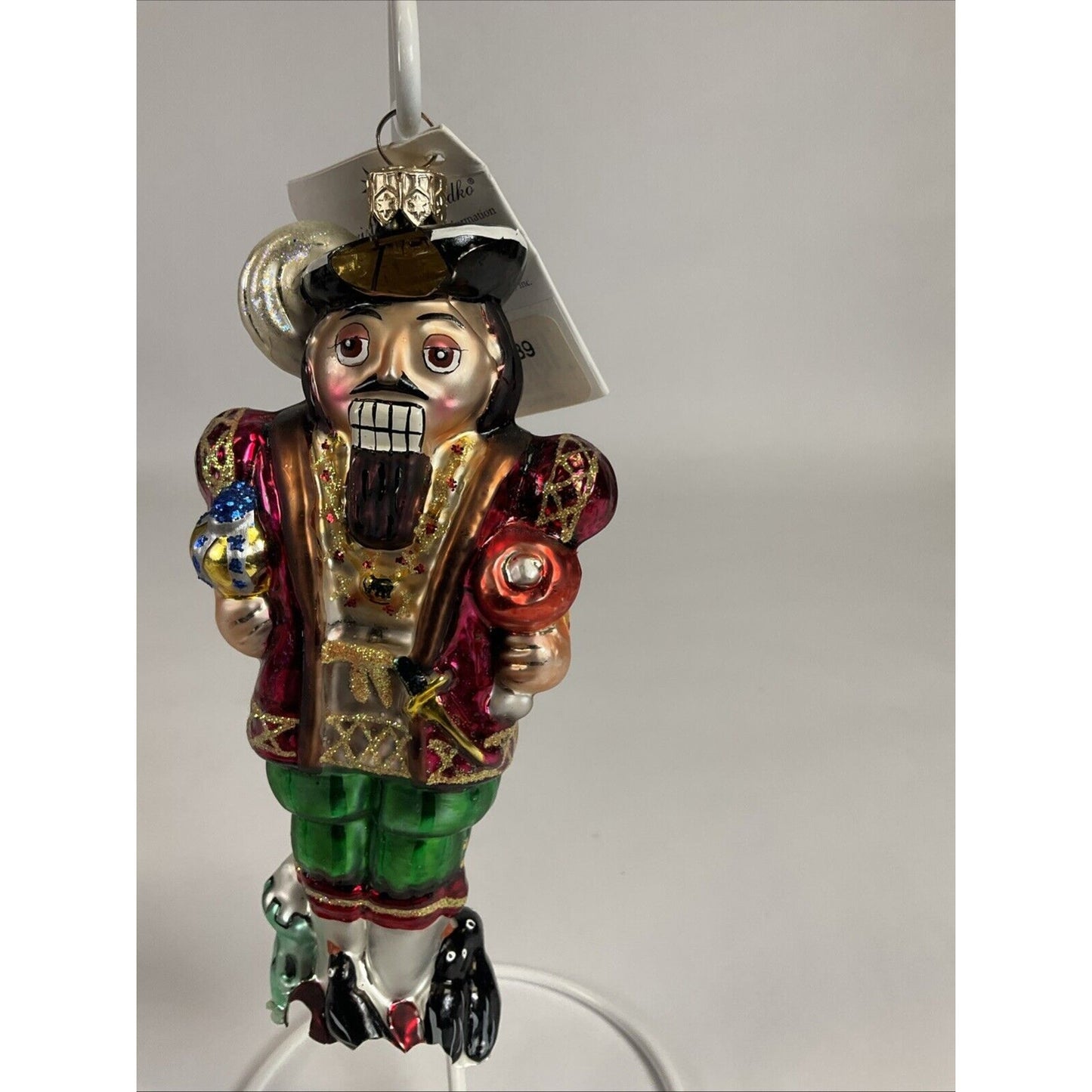 Radko Vintage King Henry VIII + Rags To Romance Boy Christmas Ornaments /Damaged