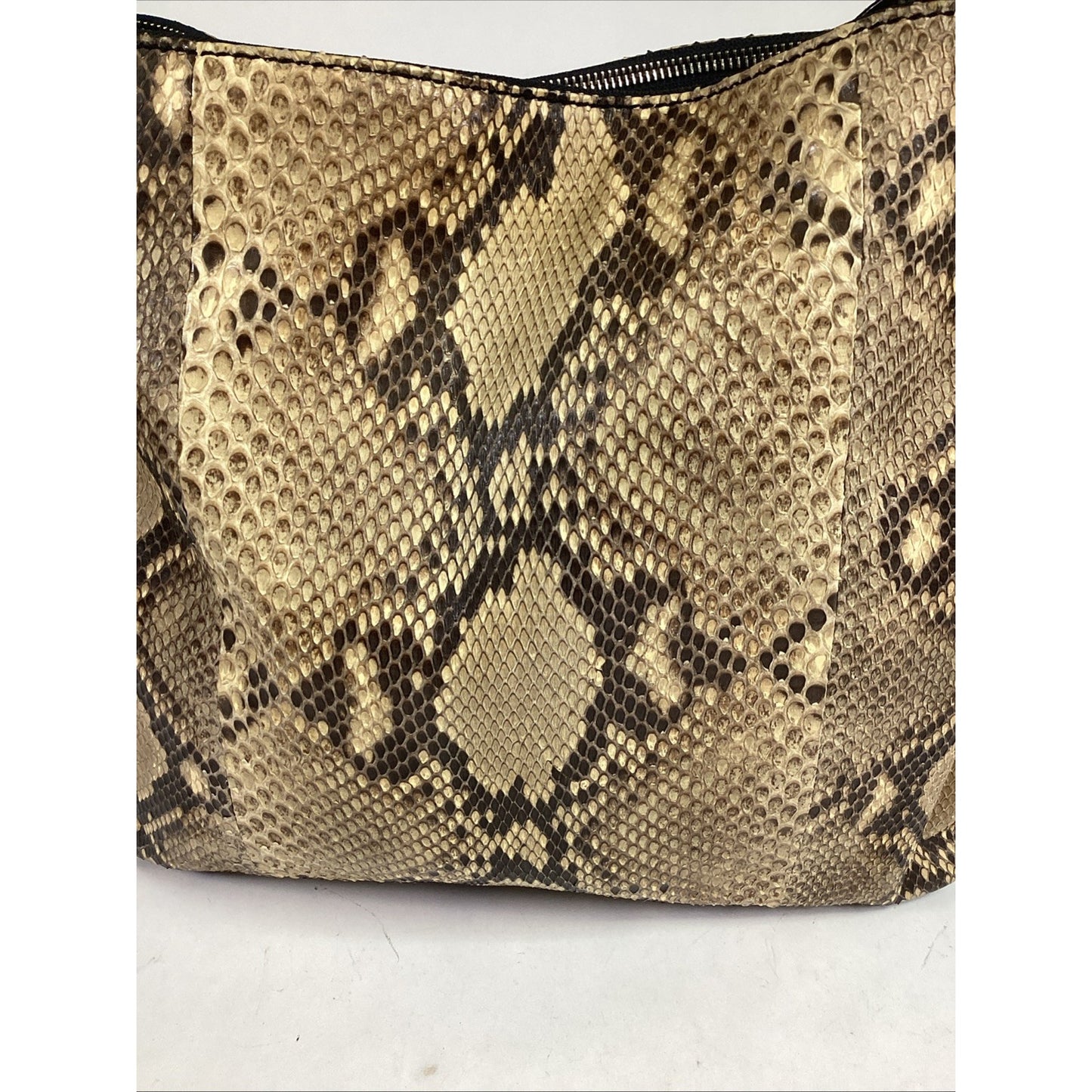 Leonello Borghi Snakeskin Print Purse With Shoulder Strap - 3 Pockets - Korea