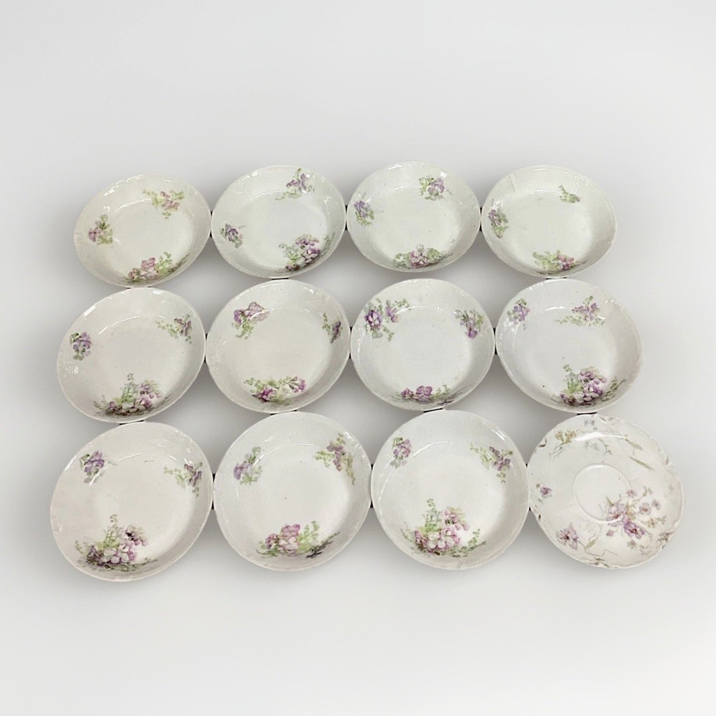 Set of 20 Limoges France Lavender Floral Plates/Bowls/Saucers