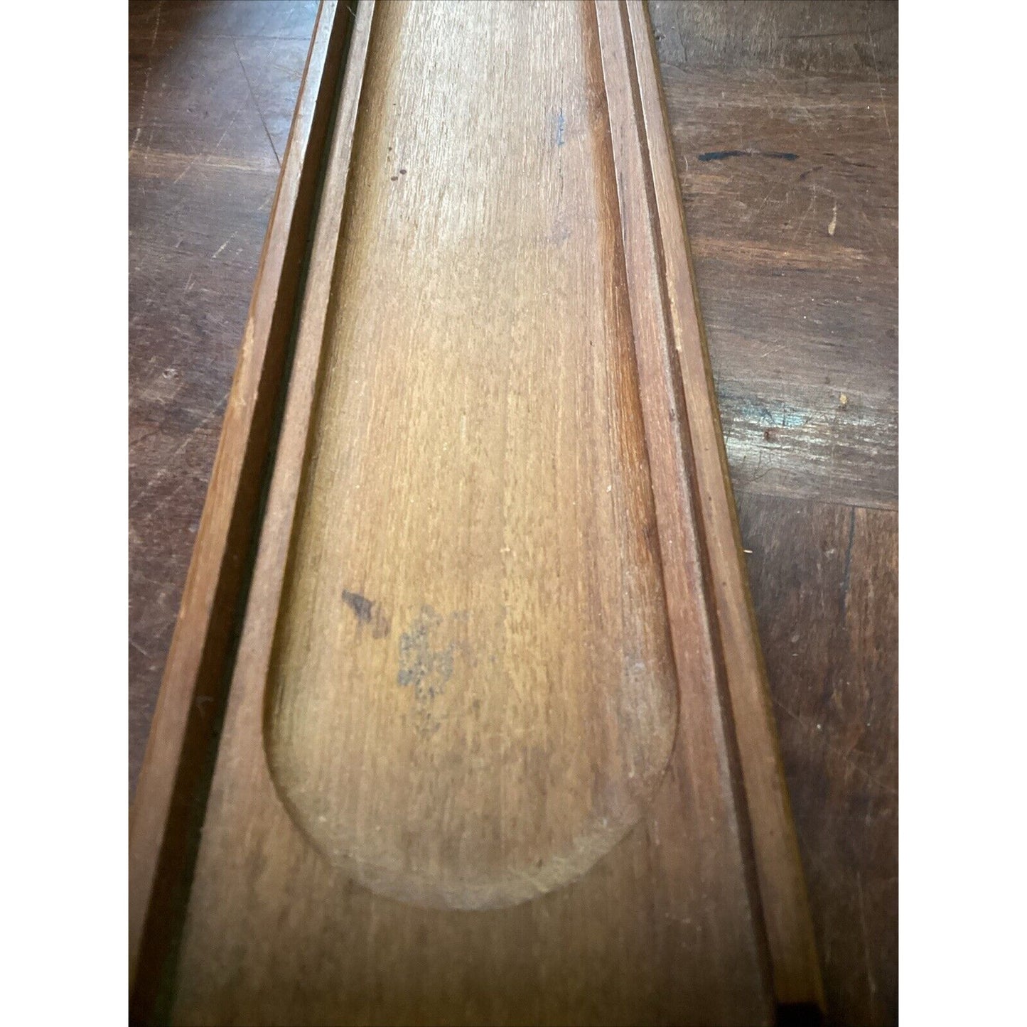 Vintage Teak Wood Serving Tray Made In Thailand - 18x3.5” Unusual Design