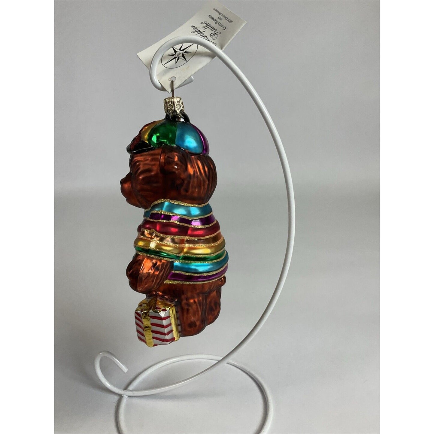 Christmas Ornament 1999 Christopher Radko "Cubby's Rainbow" Bear