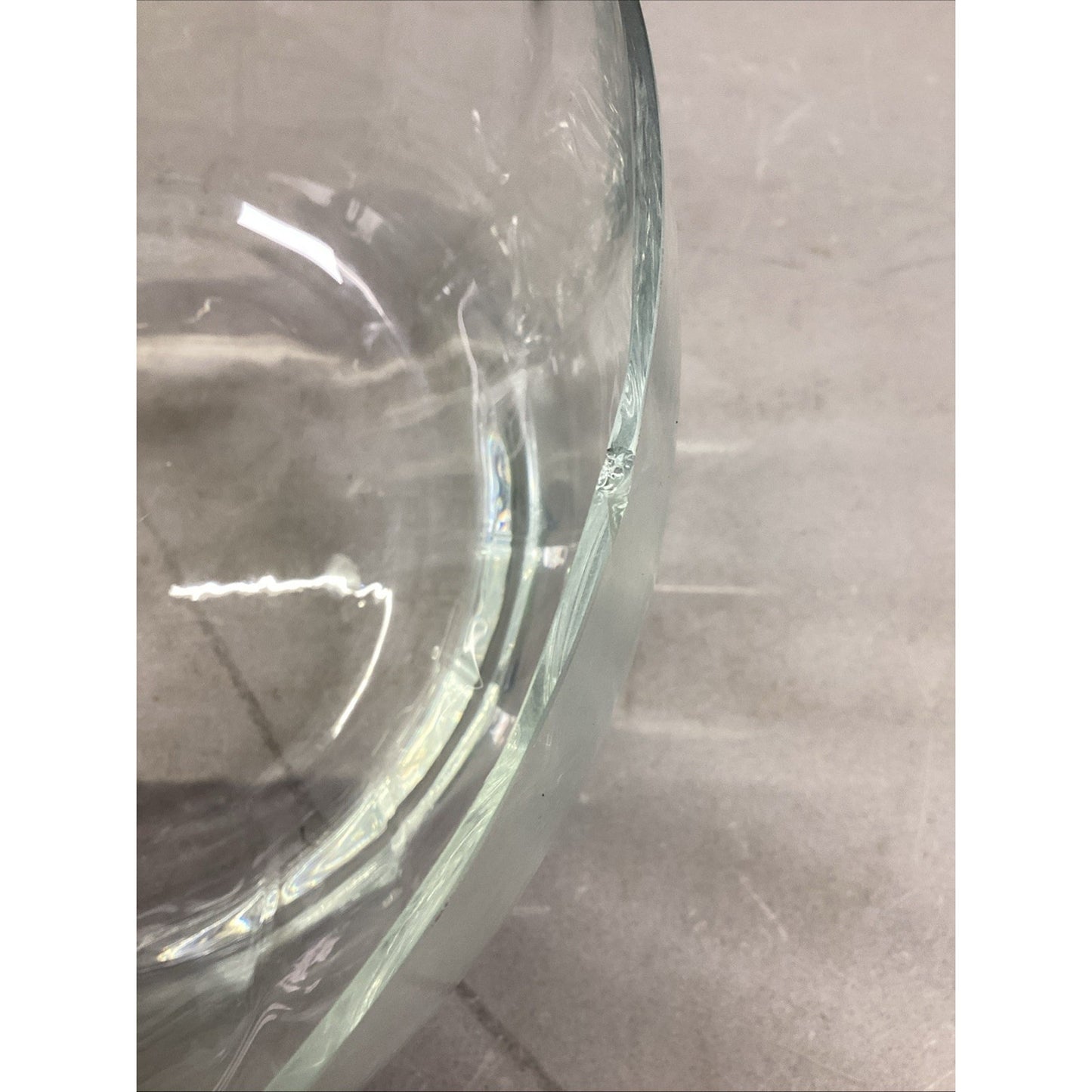 Krosno Of Poland Large Glass Lead Crystal Fruit/Salad Bowl - 5.5”Hx9.5”D