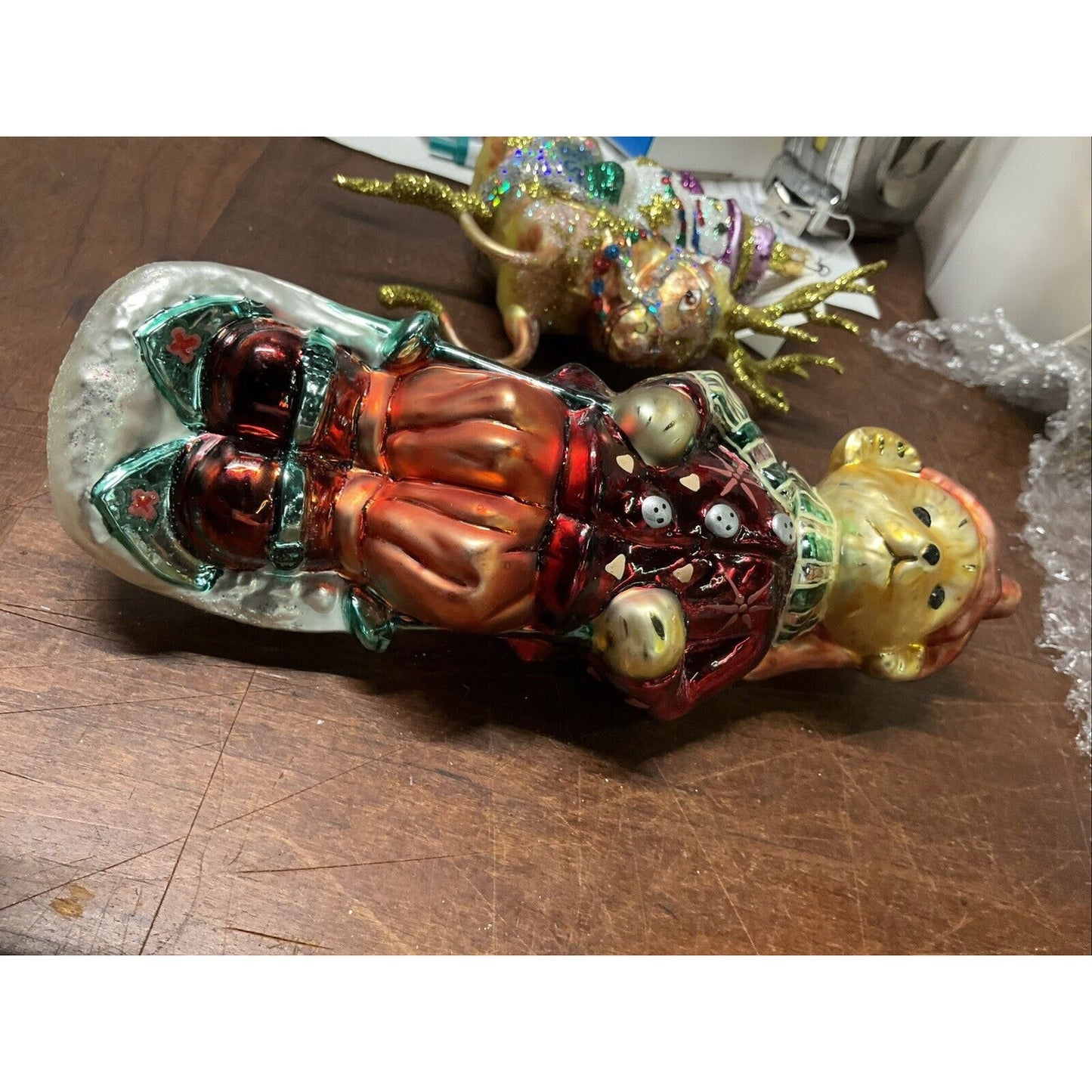 Radko Vanderbear Sleddin And Skiddadlin + Snowman Riding Vixen Reindeer / Damage