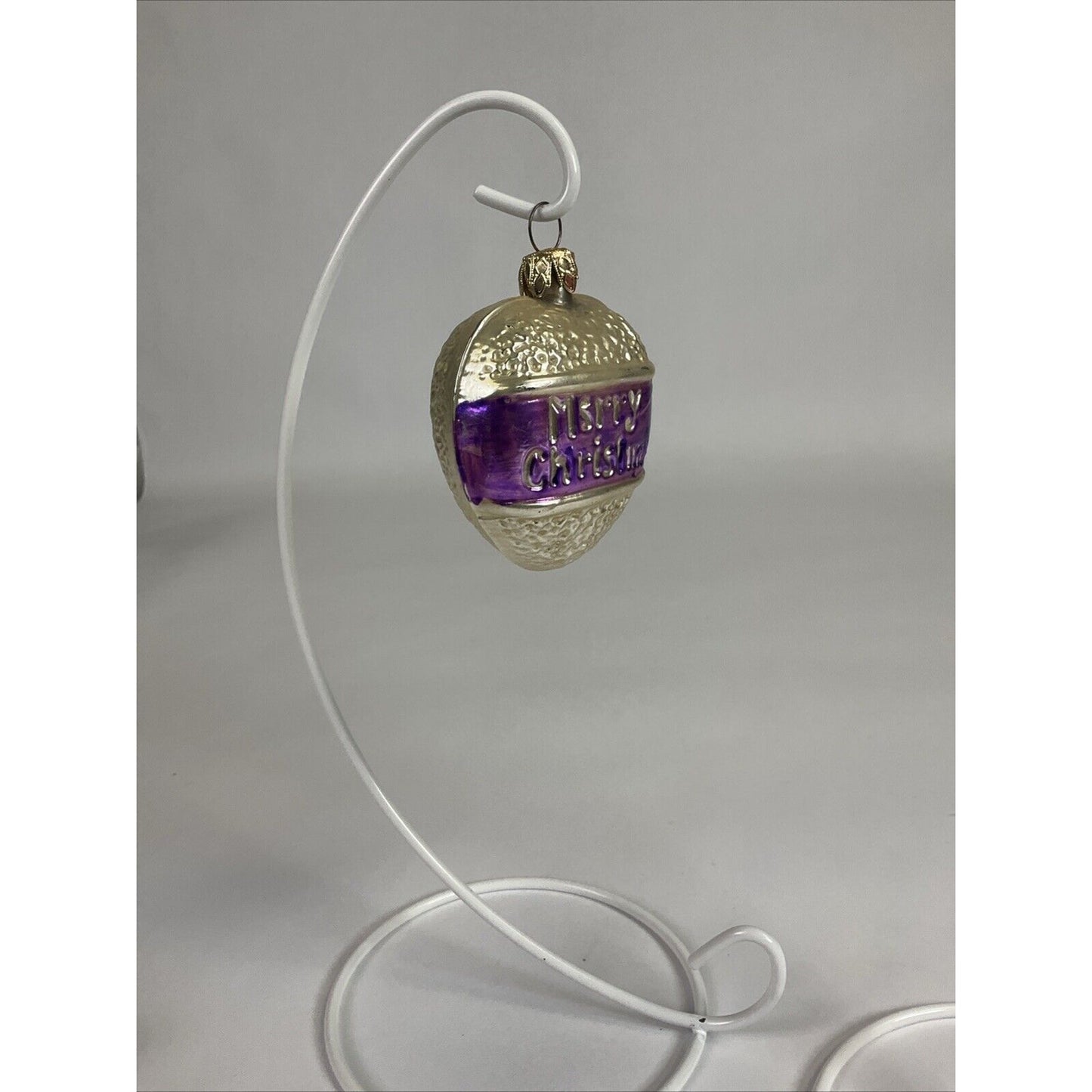 Glass Christmas Red Heart Gold Glitter + Silver Heart Merry Christmas Ornaments