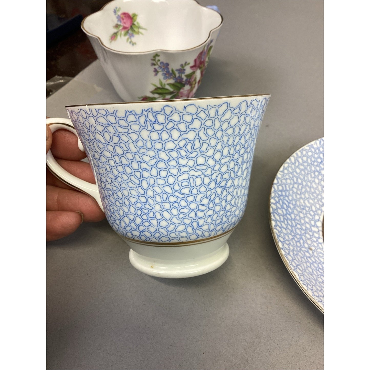 VTG Miscellaneous Lot Of 9 - Royal Albert/Royal York/Aynsley Cups/Saucers/Plates