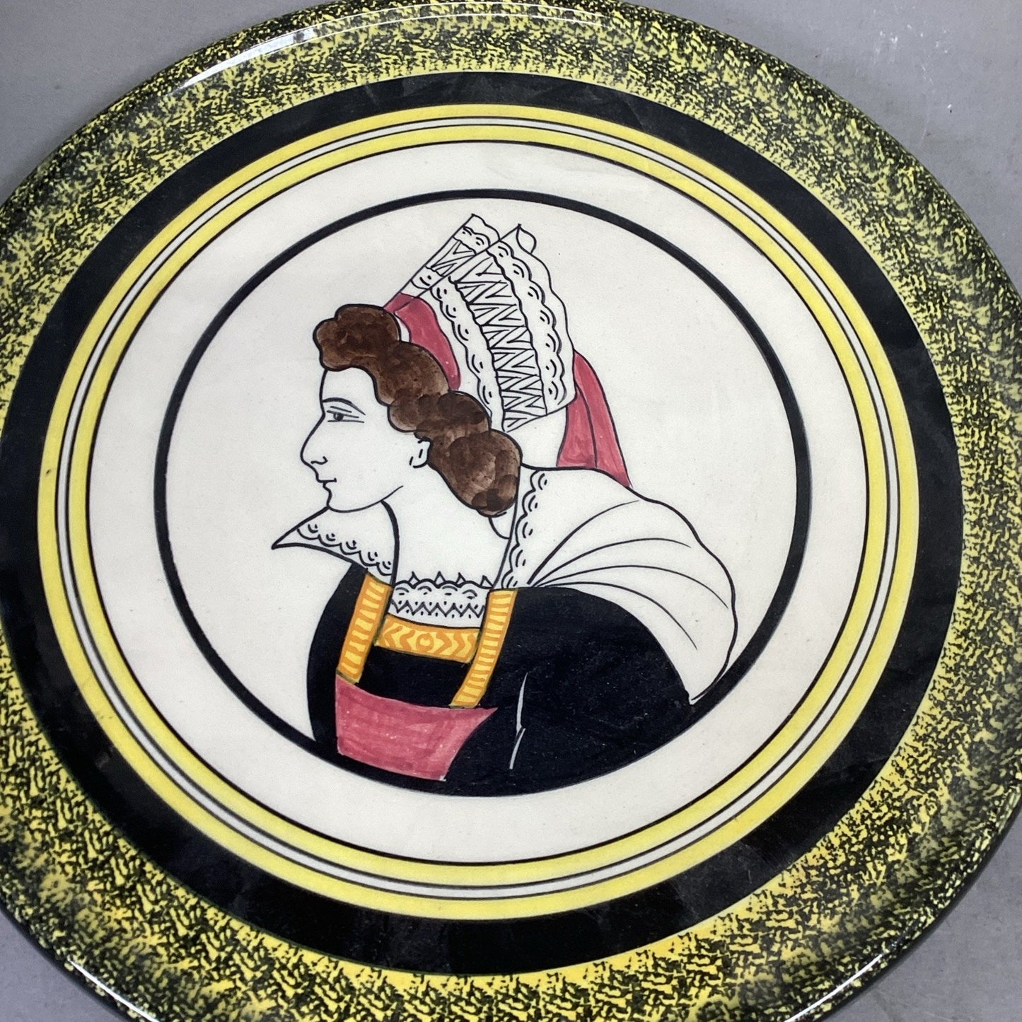 Set Of 3 Henriot Quimper Ceramic Decorative Wall Plates W/ 1 Coaster - France