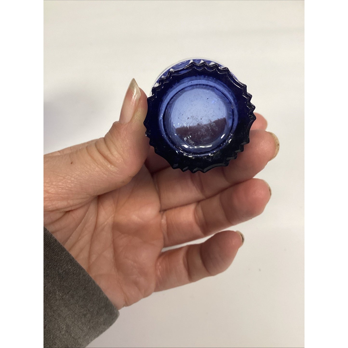 Set Of 2 Antique EAPG Cobalt & Blue Toothpick Holders