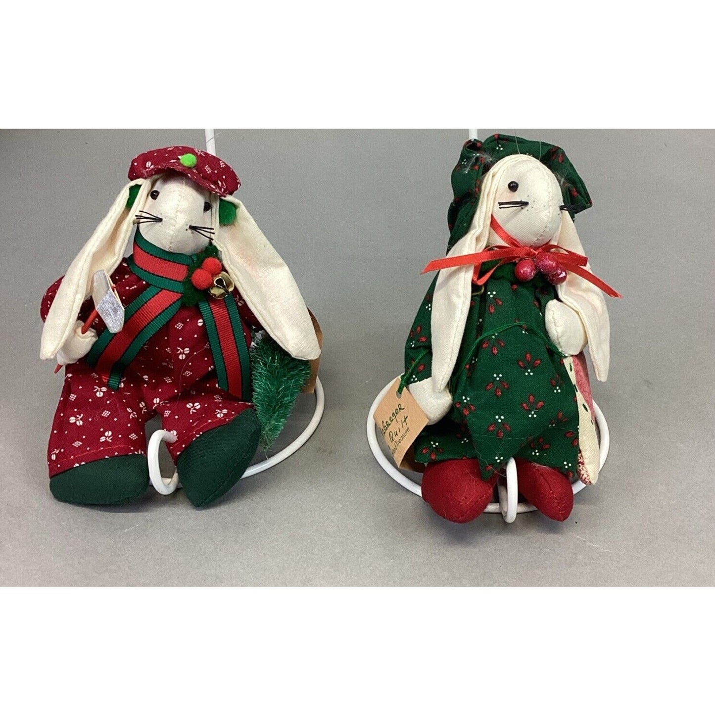 Peter McGregor And Anny McGregor Handcrafted Bunny Ornaments