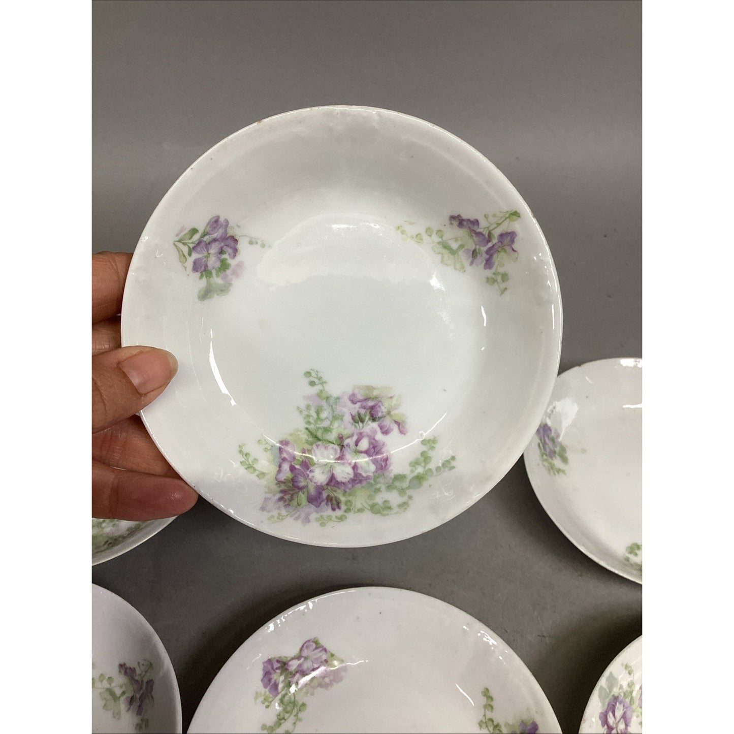 Set of 20 Limoges France Lavender Floral Plates/Bowls/Saucers