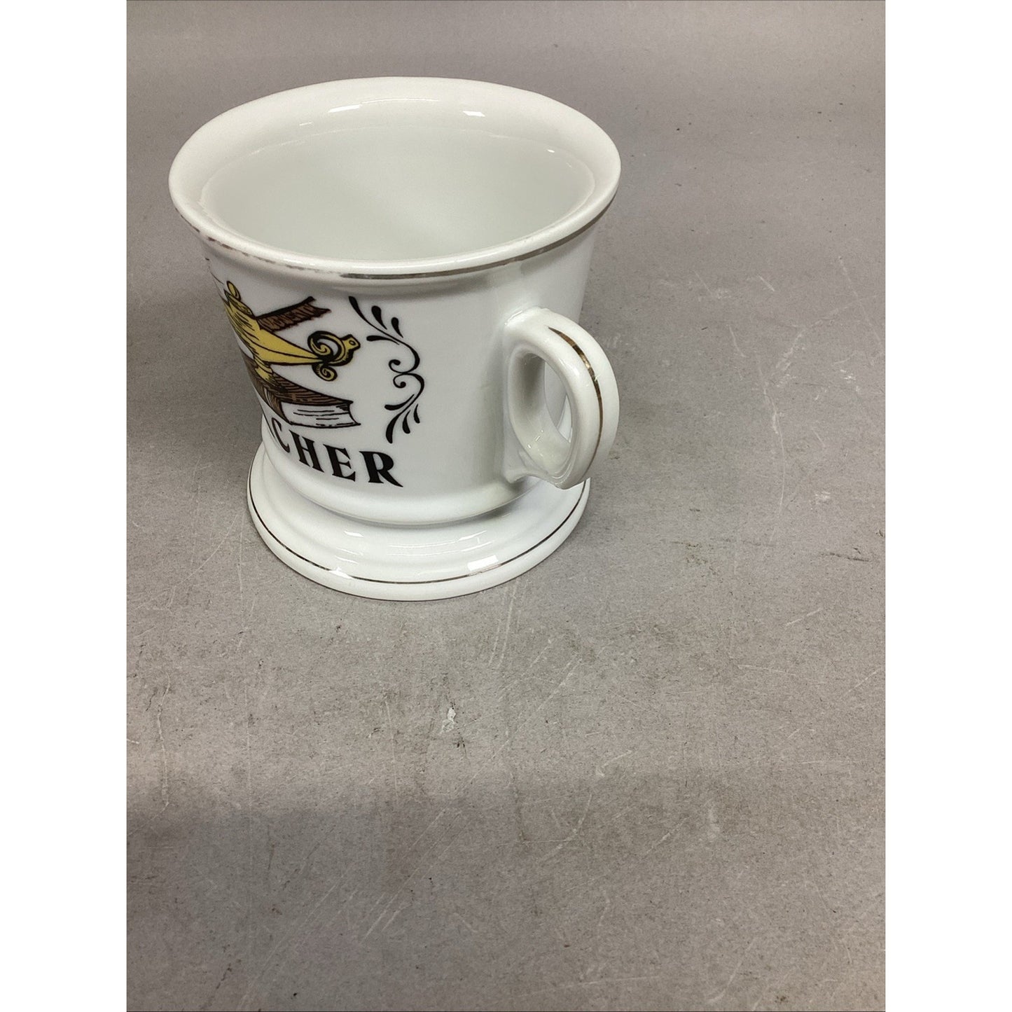 Vintage Knobler Teacher Genie Lamp Porcelain Mug W/ Gold Accents - Made In Japan