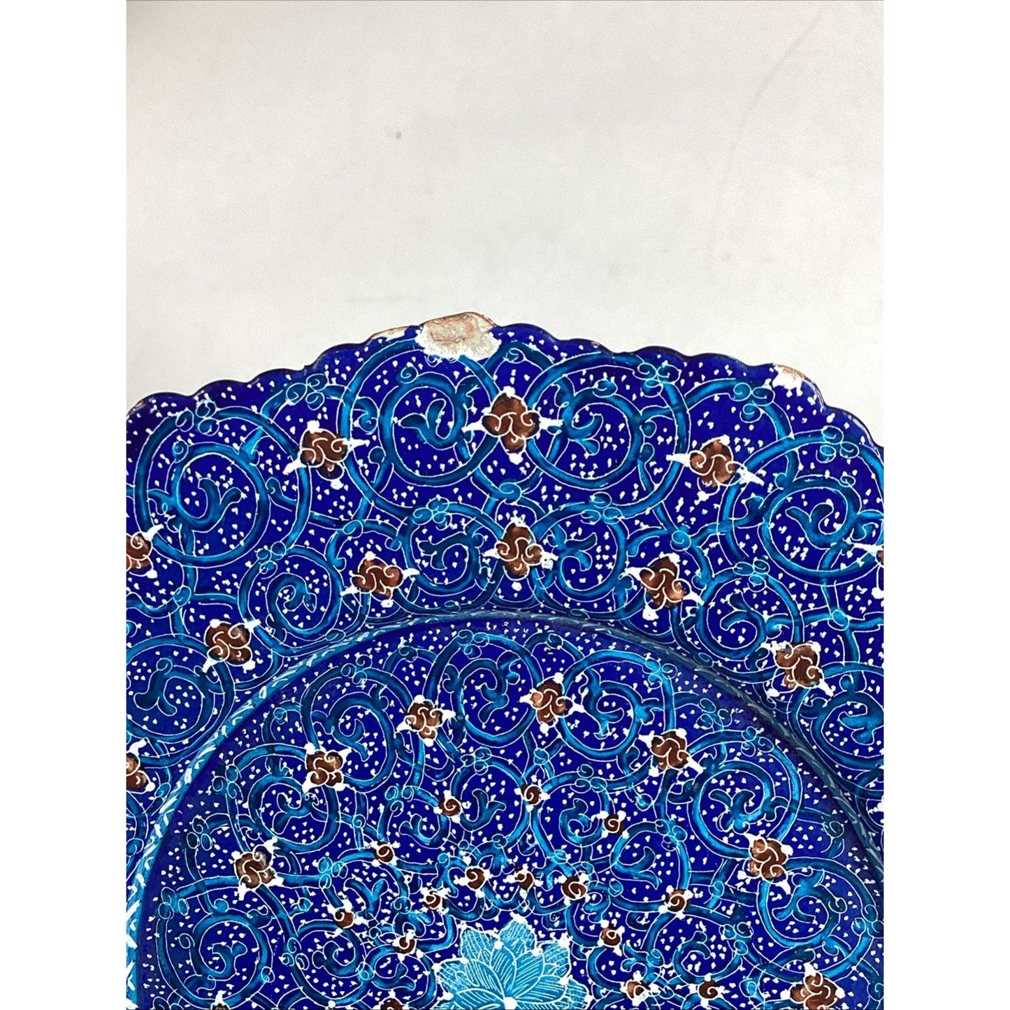 Persian Hand Painted Enamel Plate