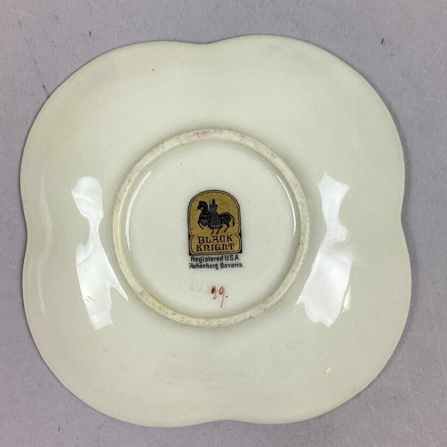 Black Knight QUATREFOIL Demitasse Purple Cup and Saucer - Made In Bavaria