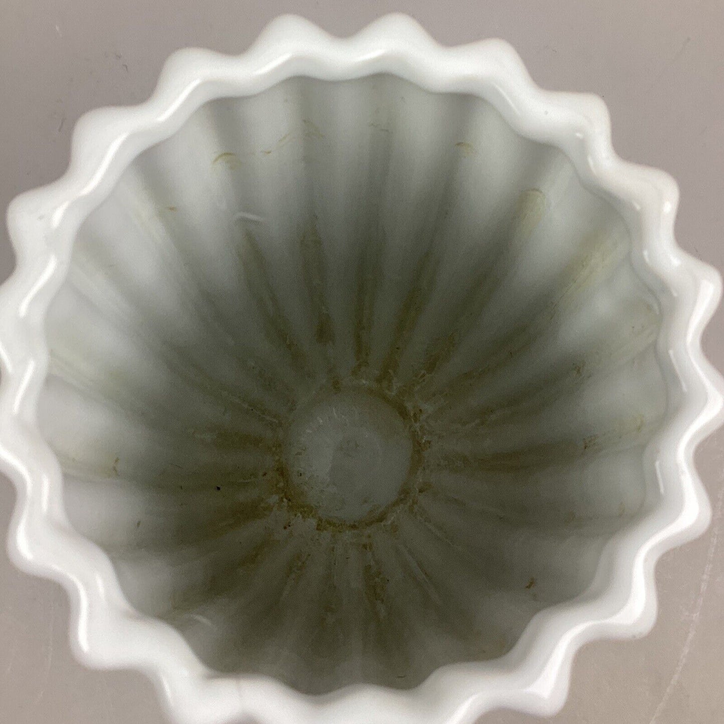 Large White Flower Vase - 12”