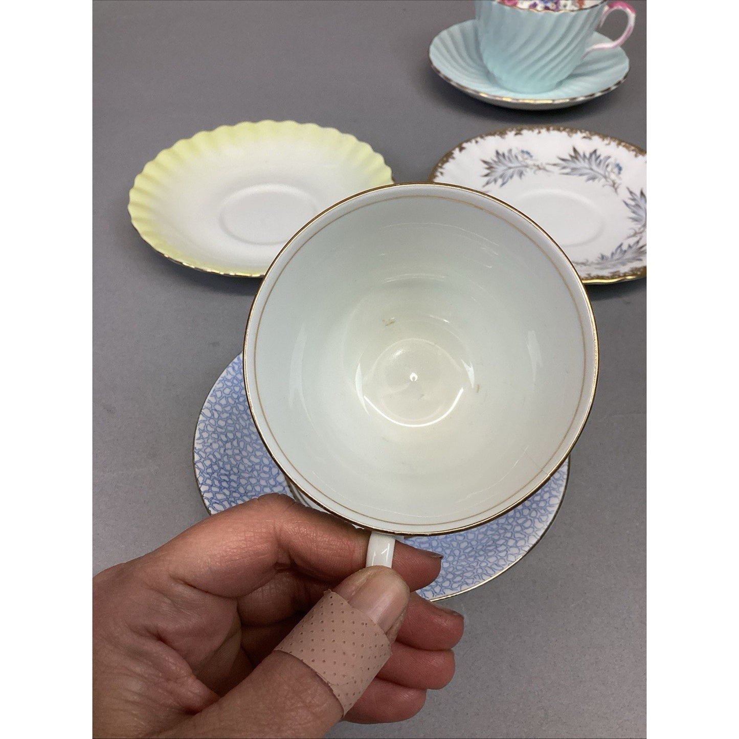 VTG Miscellaneous Lot Of 9 - Royal Albert/Royal York/Aynsley Cups/Saucers/Plates