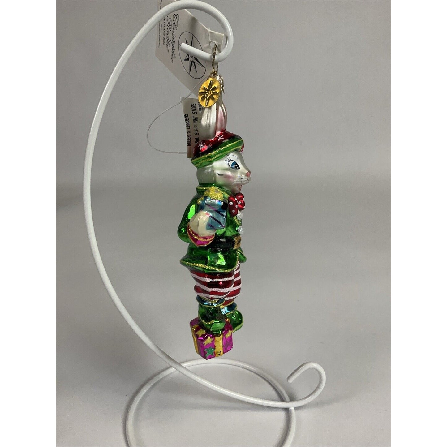 Christopher Radko Santaland Billy Bunny Elf Christmas Ornament 2003