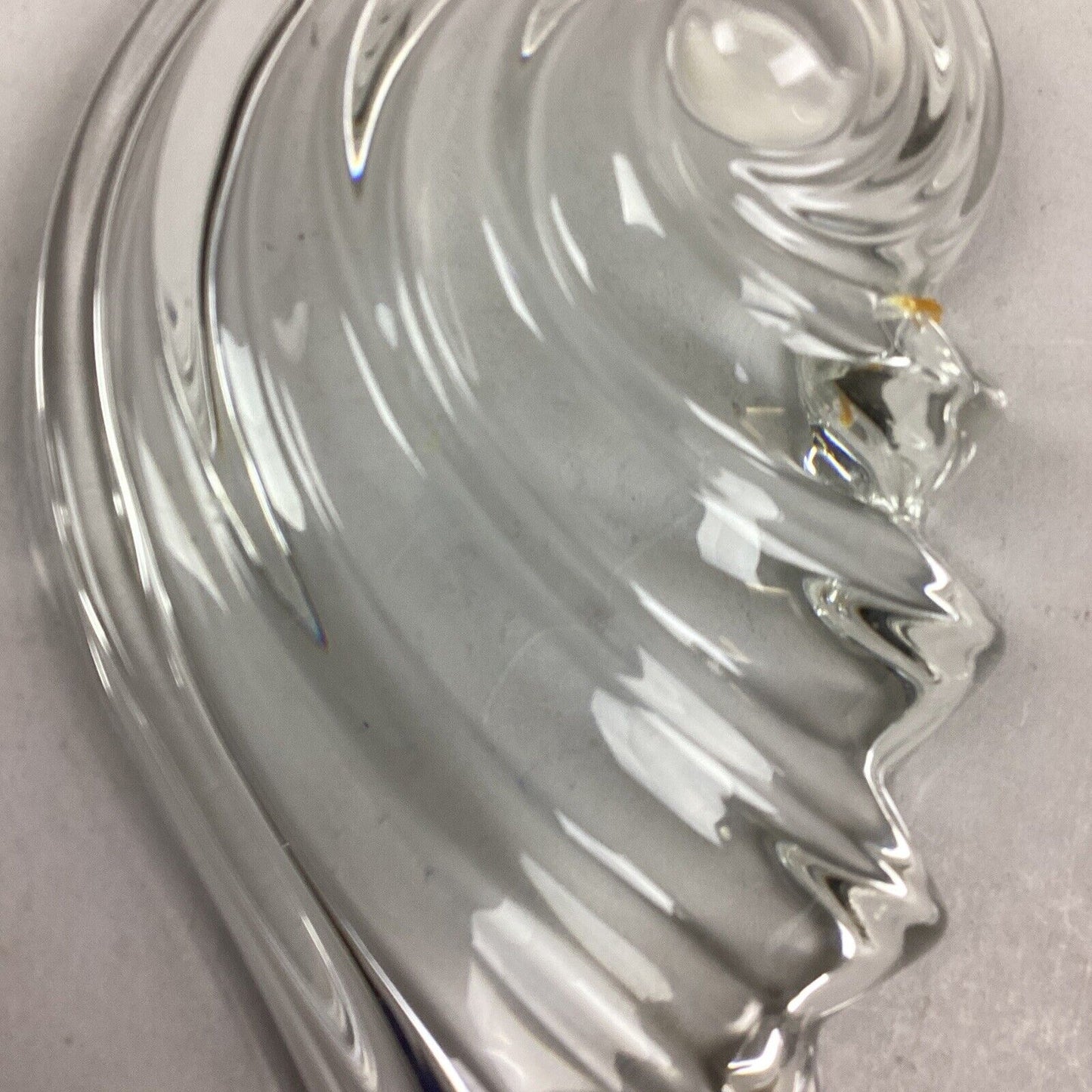 Set Of 2 Mikasa Crystal Shell Candy Dish Trinket Dish - 7.5”