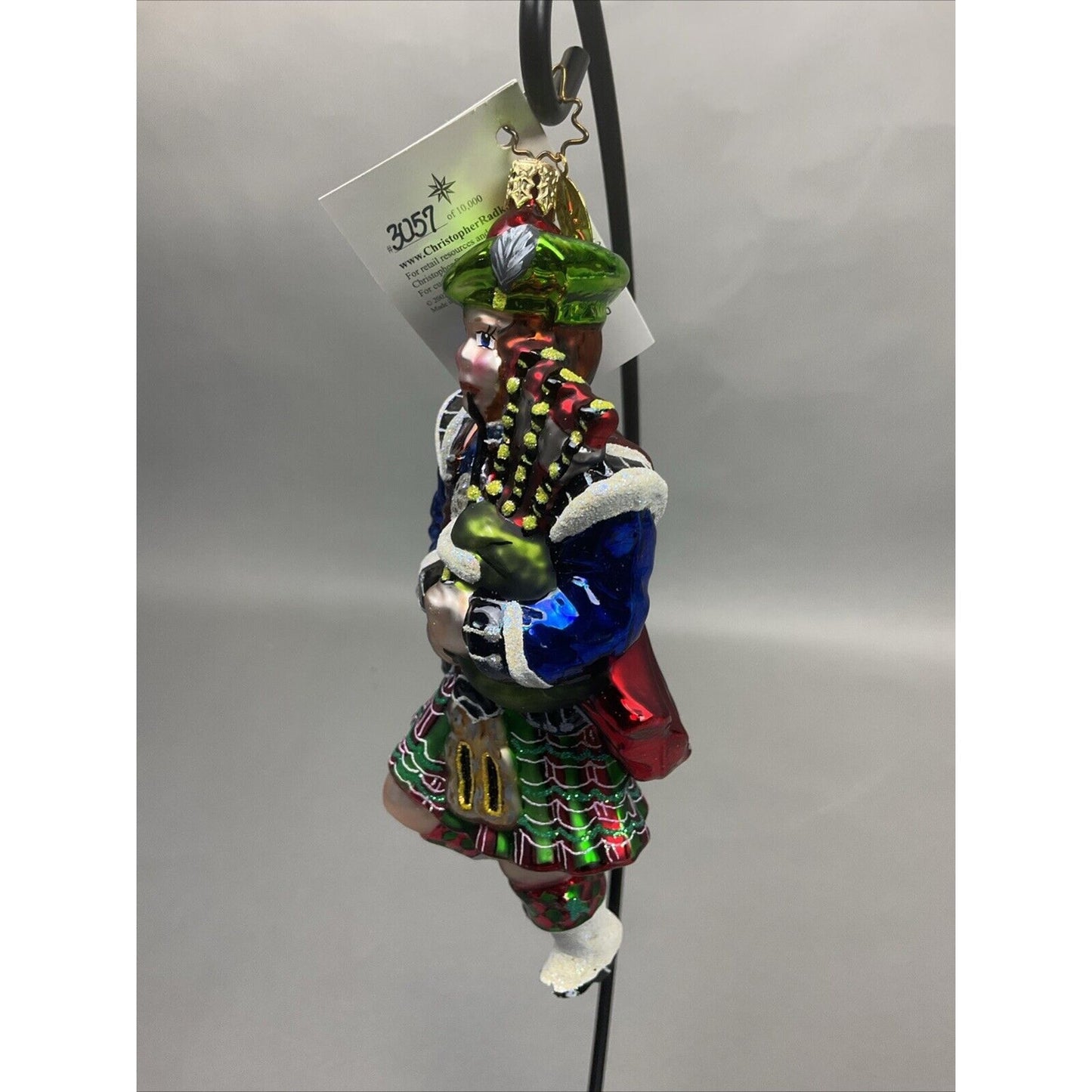 Radko “Highland Eleven” + “Winter Dream Santa” Christmas Ornaments / Damaged
