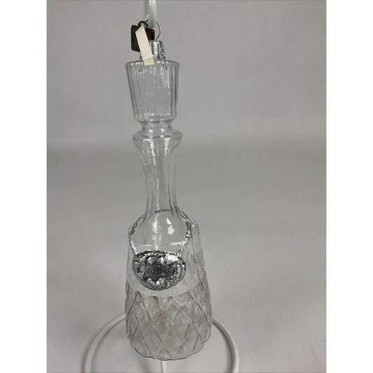 EC Eric Cortina Poland Glass Vodka Bottle Christmas Ornament