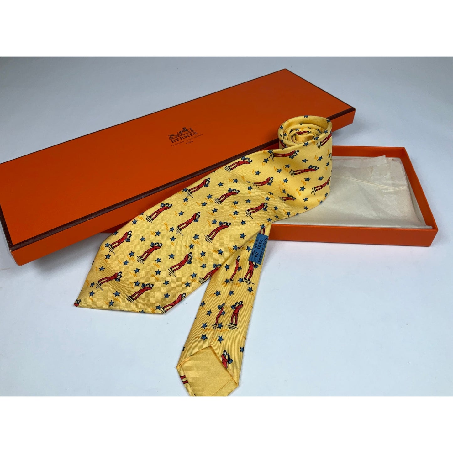 Men’s Hermès Saxophone Tie REF: 7551 SA | No Box