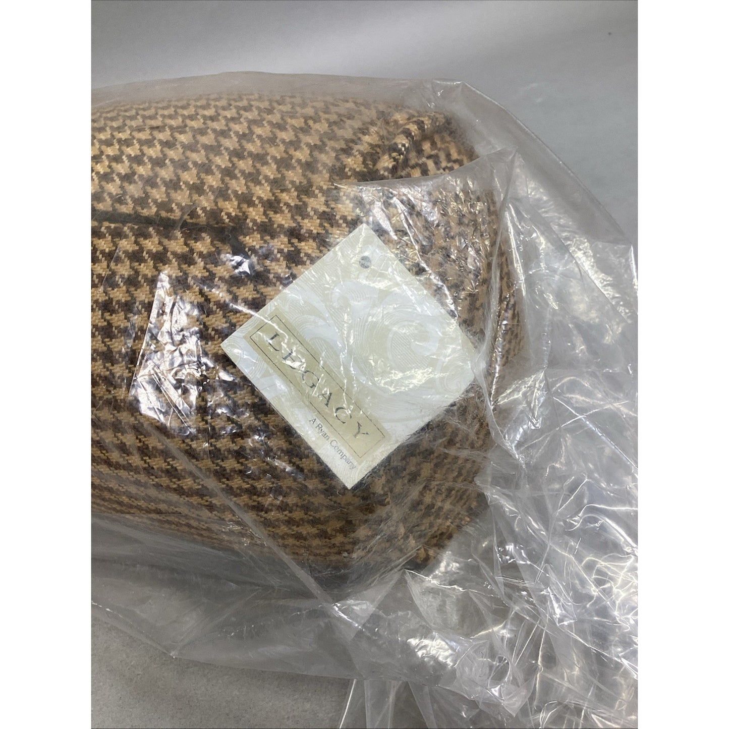 Legacy Paddock Spa Neck Roll Pillow - Houndstooth In Carlie Chocolate - New