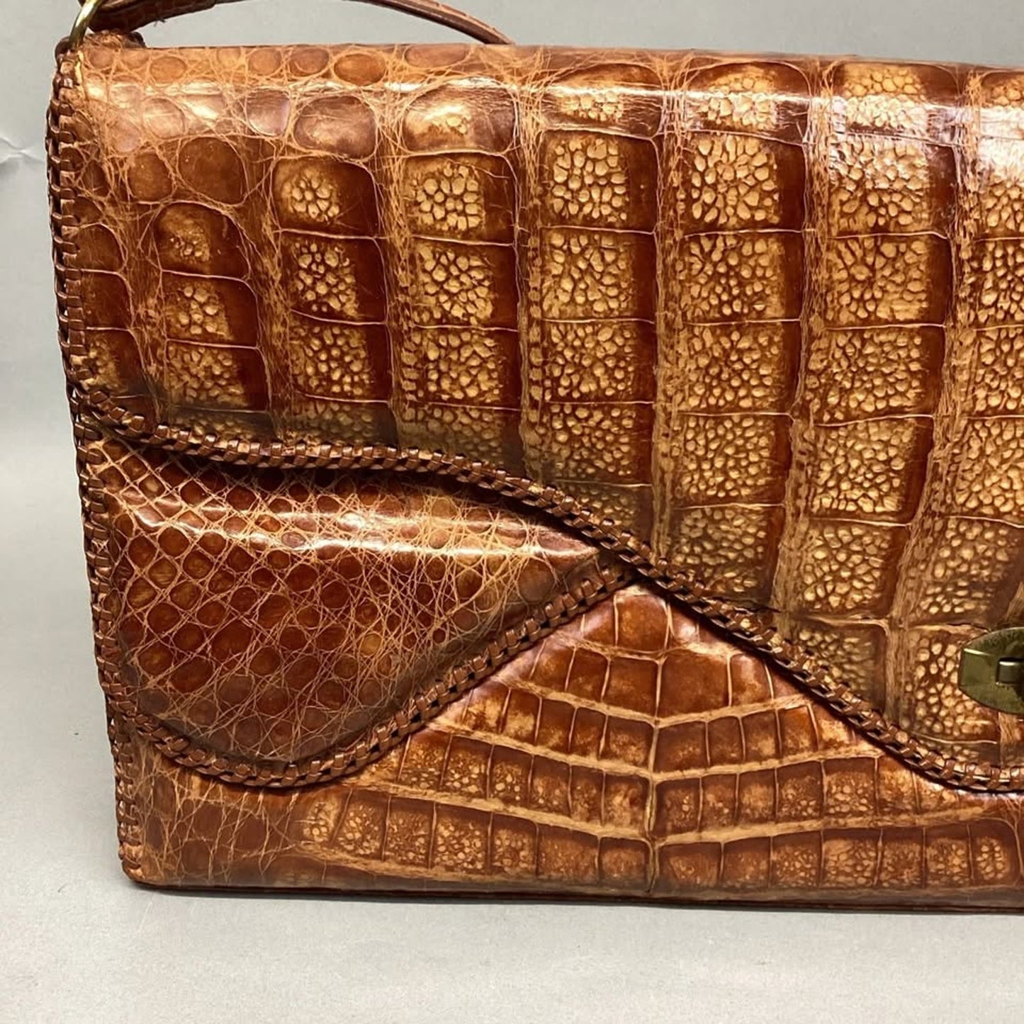 Vintage Genuine Alligator Purse - Damaged Strap