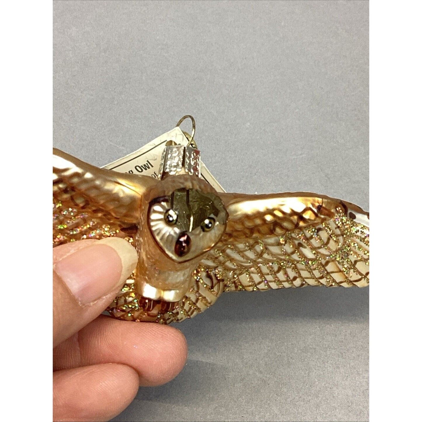 Radko Fantail And Old World Christmas Flying Owl - Damaged - With Tags