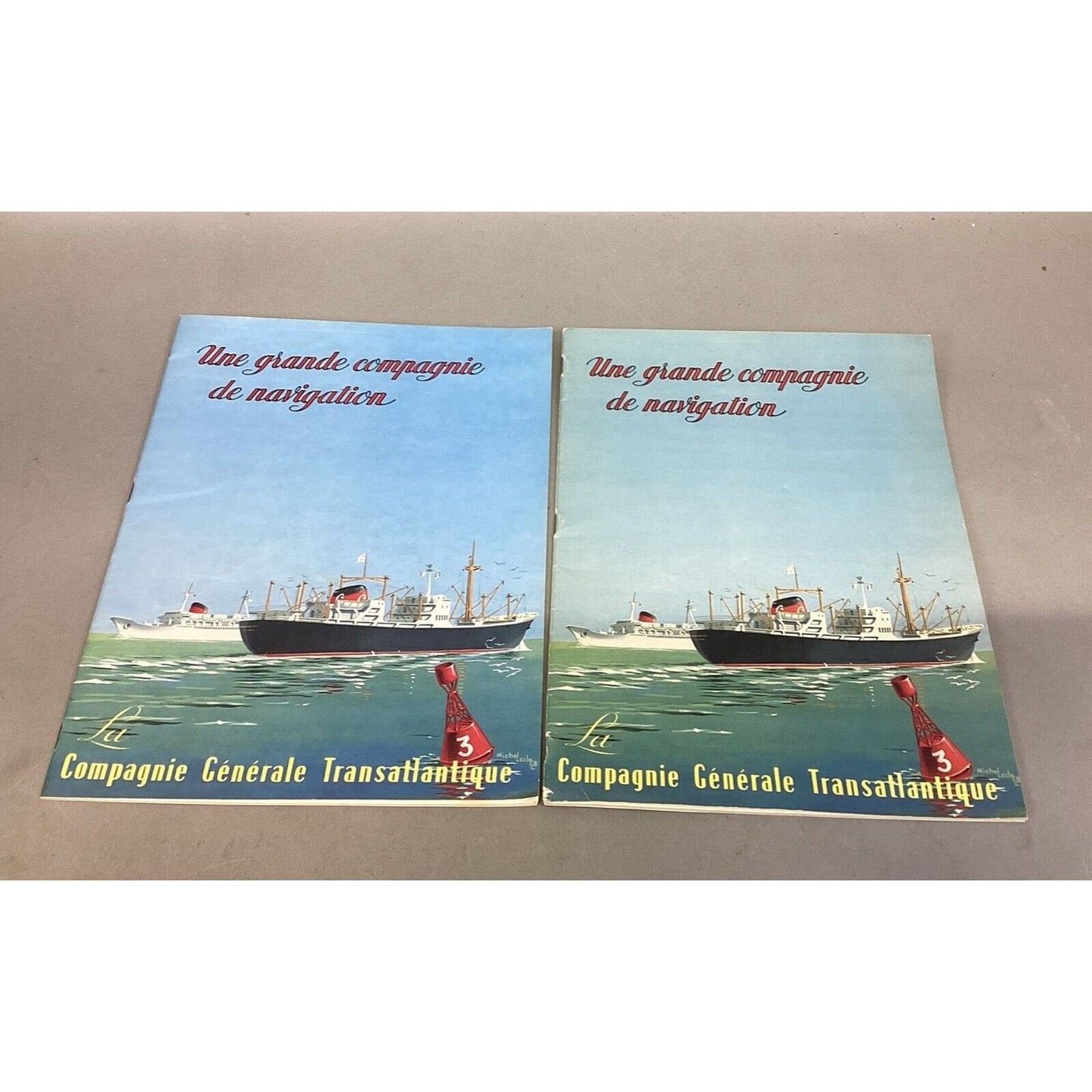 Set Of 2 1960 SS FRANCE La Compagnie Generale Transatlantique Children’s Books