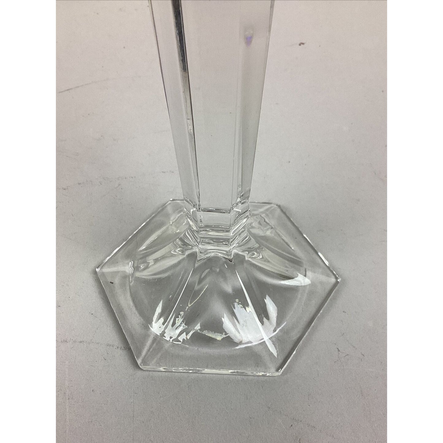 Set of 3 Glass Candlestick Holders