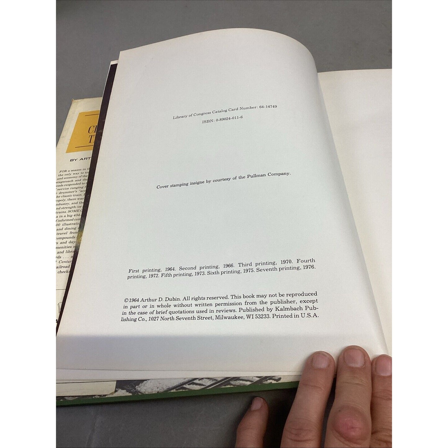 Some Classic Trains (Hardcover) by Arthur D. Dubin - From 1976 - Has 2 Foldouts