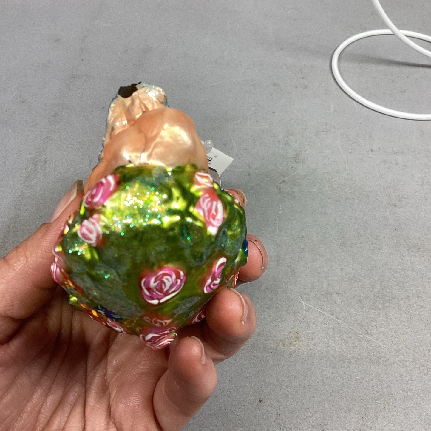 Christopher Radko Cherubic Angel Ornament Love Blossom - Damaged On Wing