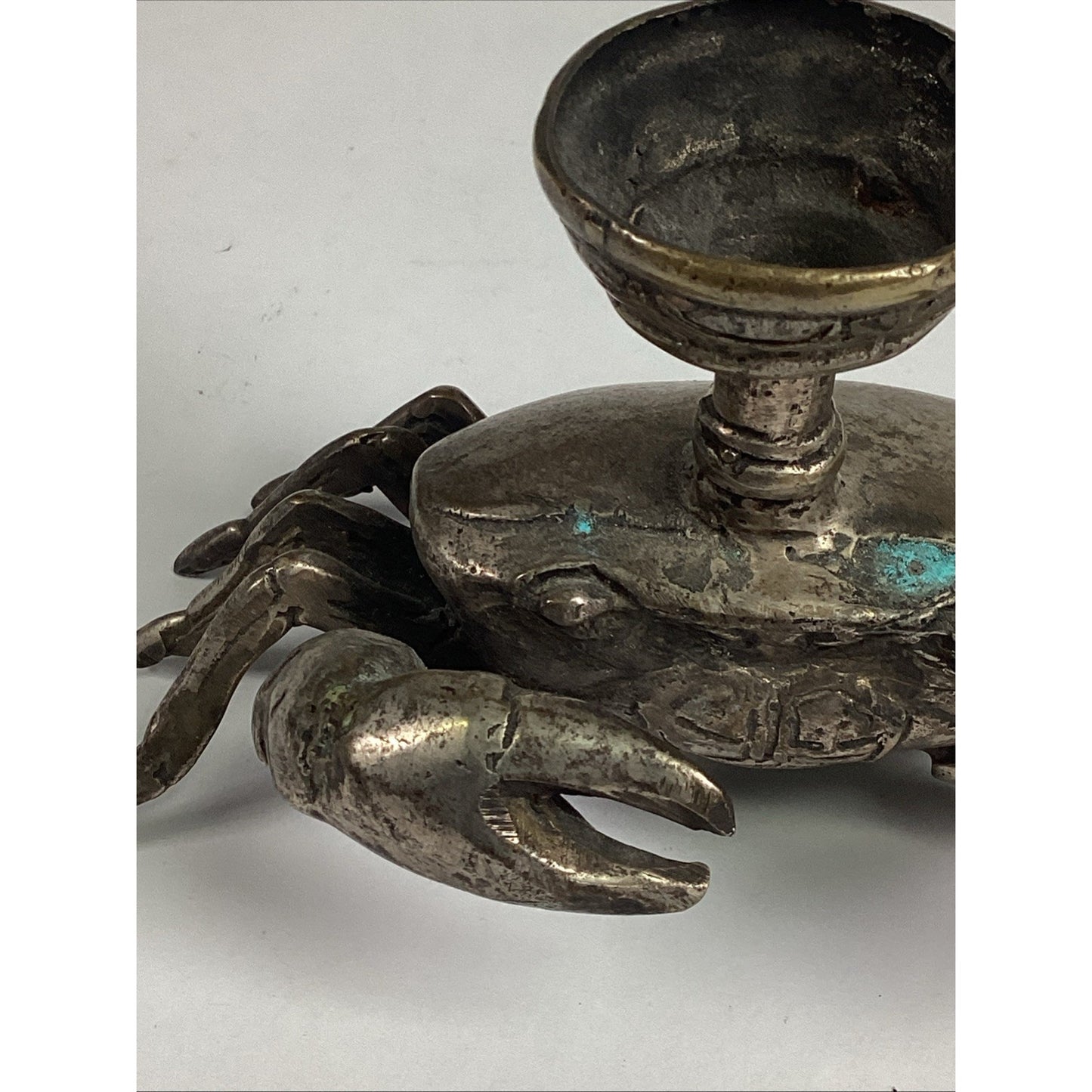 Set Of 3 Arthur Court Crab Aluminum Taper Candle Holders