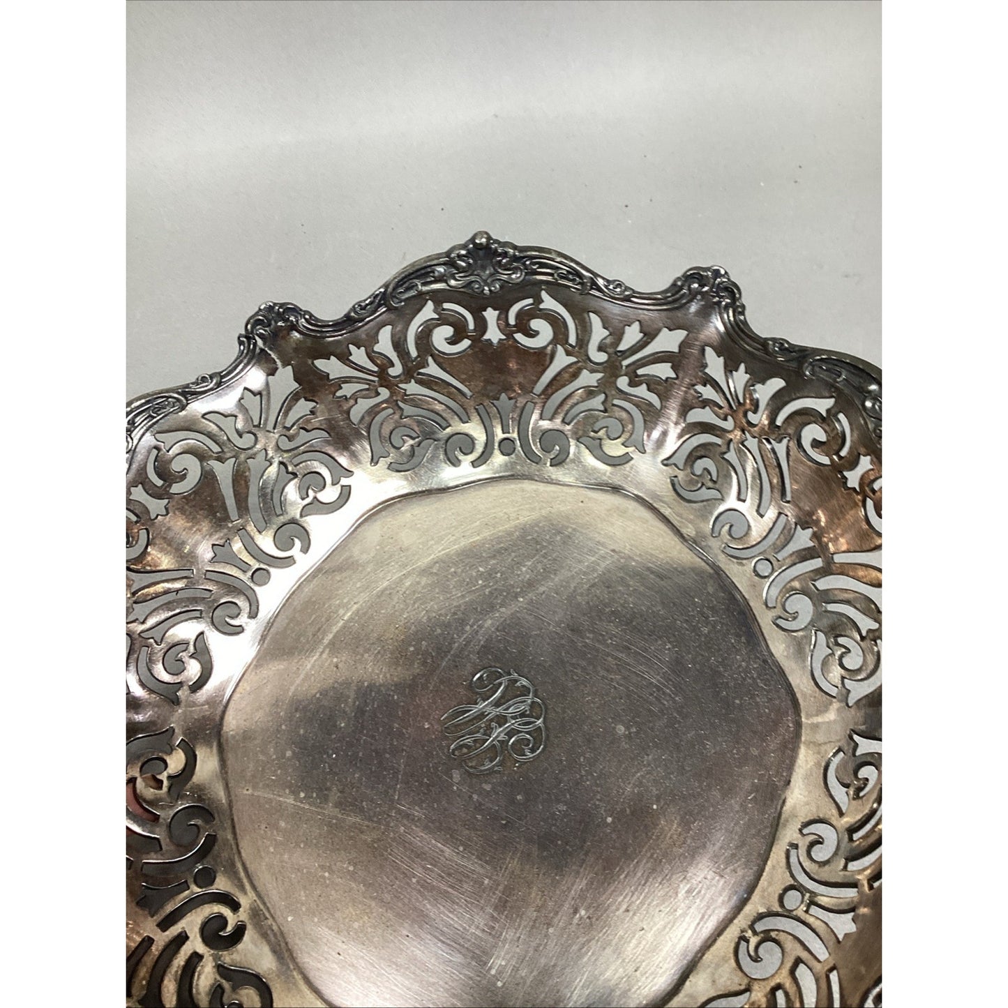 Reed & Barton Silverplate Pierced Footed Fruit Bowl #4865