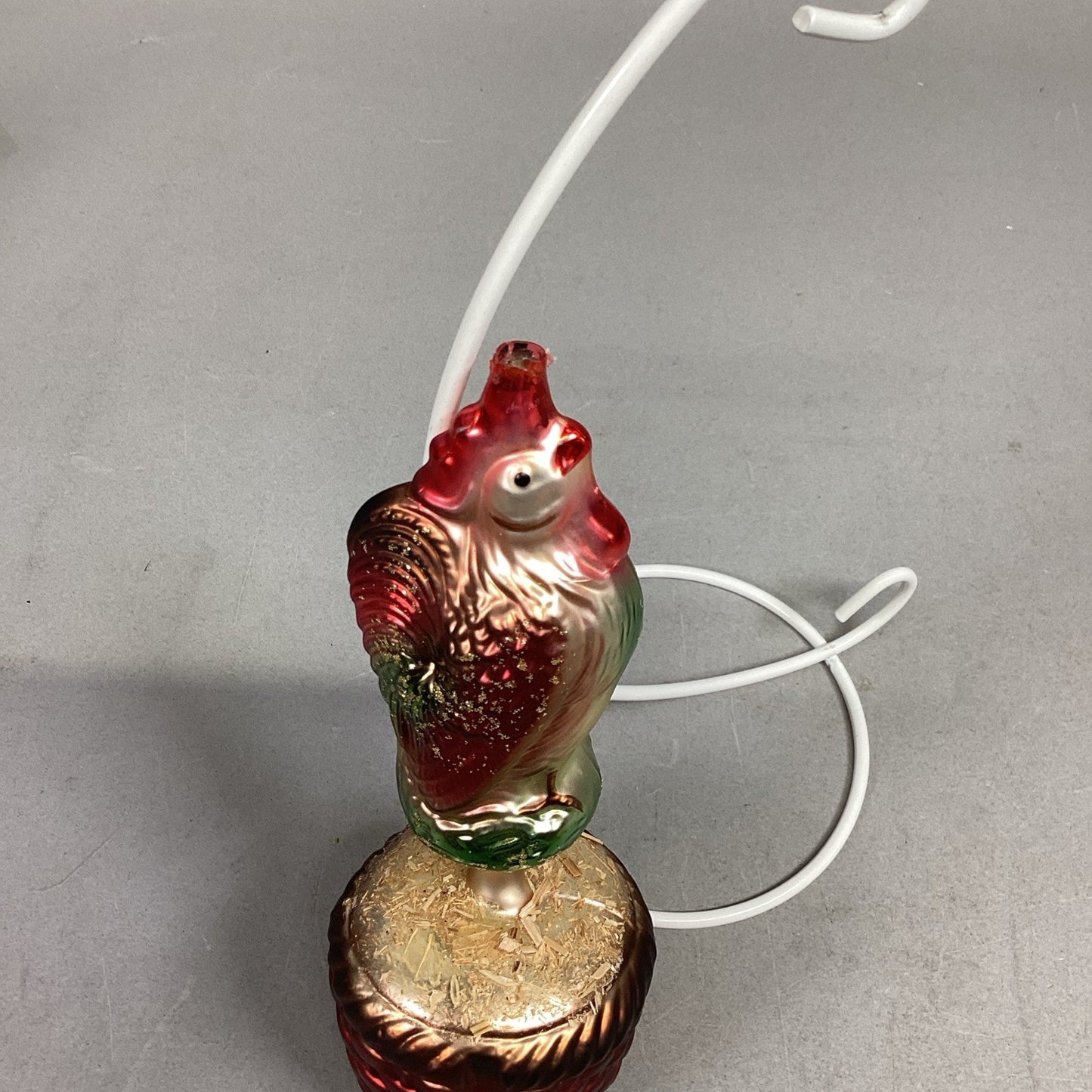 1998 Christopher Radko Rise & Shine Rooster 7" Ornament 98-082-0 No Topper