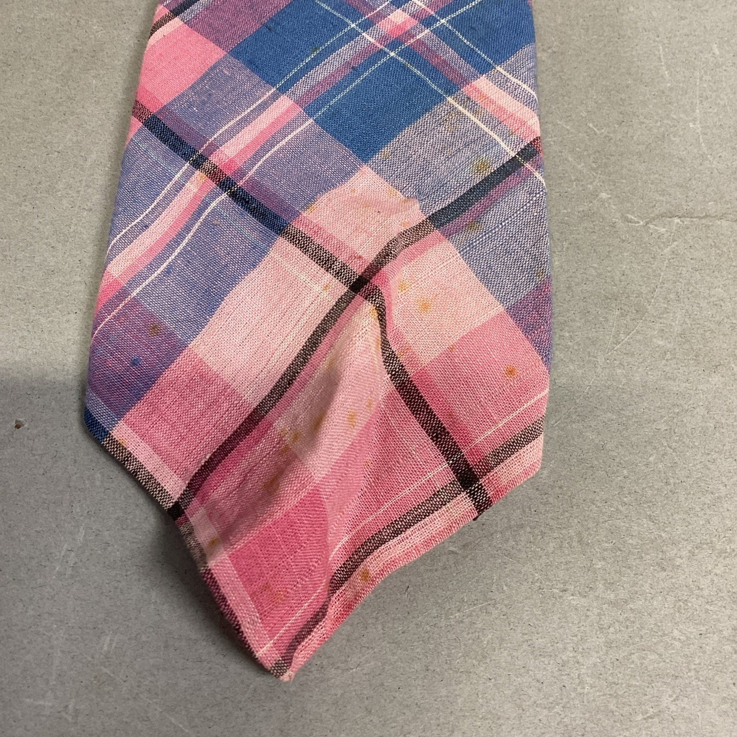 Brooks Brothers Striped Blue/Pink Tie, Pink Blue Plaid & Blue/White Striped Ties