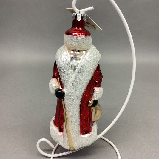 Christopher Radko Russian Santa Ornament Blown Glass With Tag