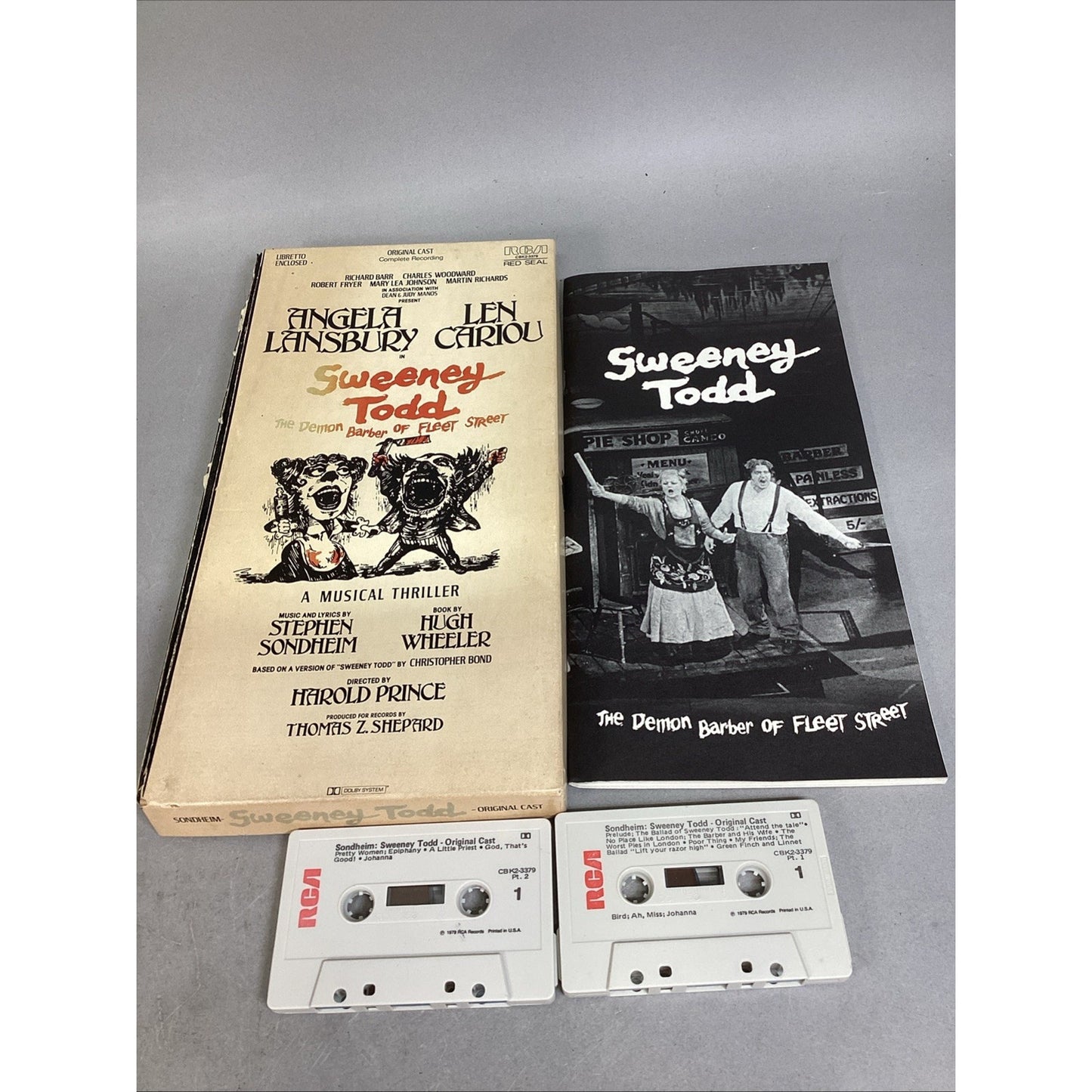 2 - Sweeney Todd The Demon Barber of Fleet Street 1979 Cast Recording Cassettes