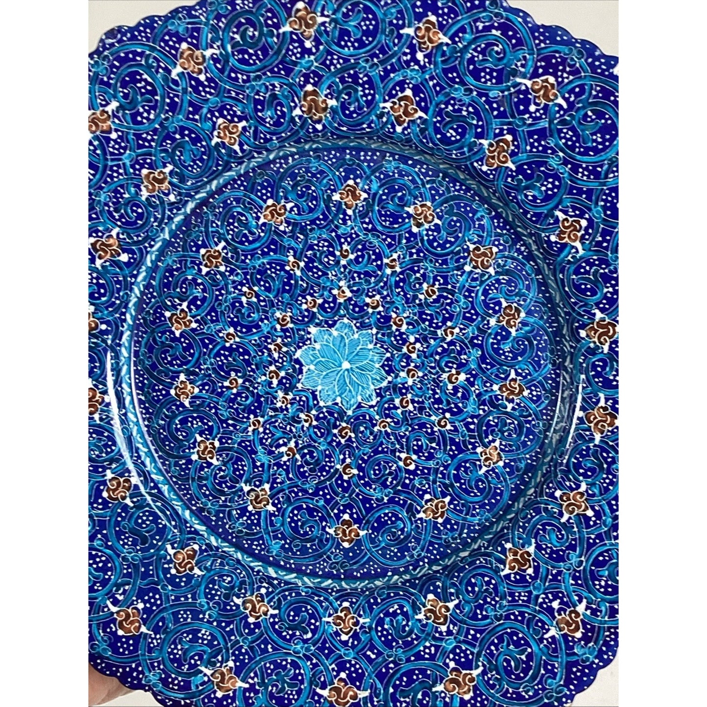 Persian Hand Painted Enamel Plate