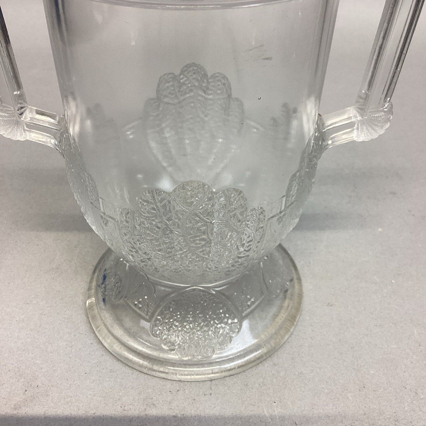 Antique 1880 EAPG Duncan & Sons Pressed Glass Shell & Tassel Spooner - 8”H